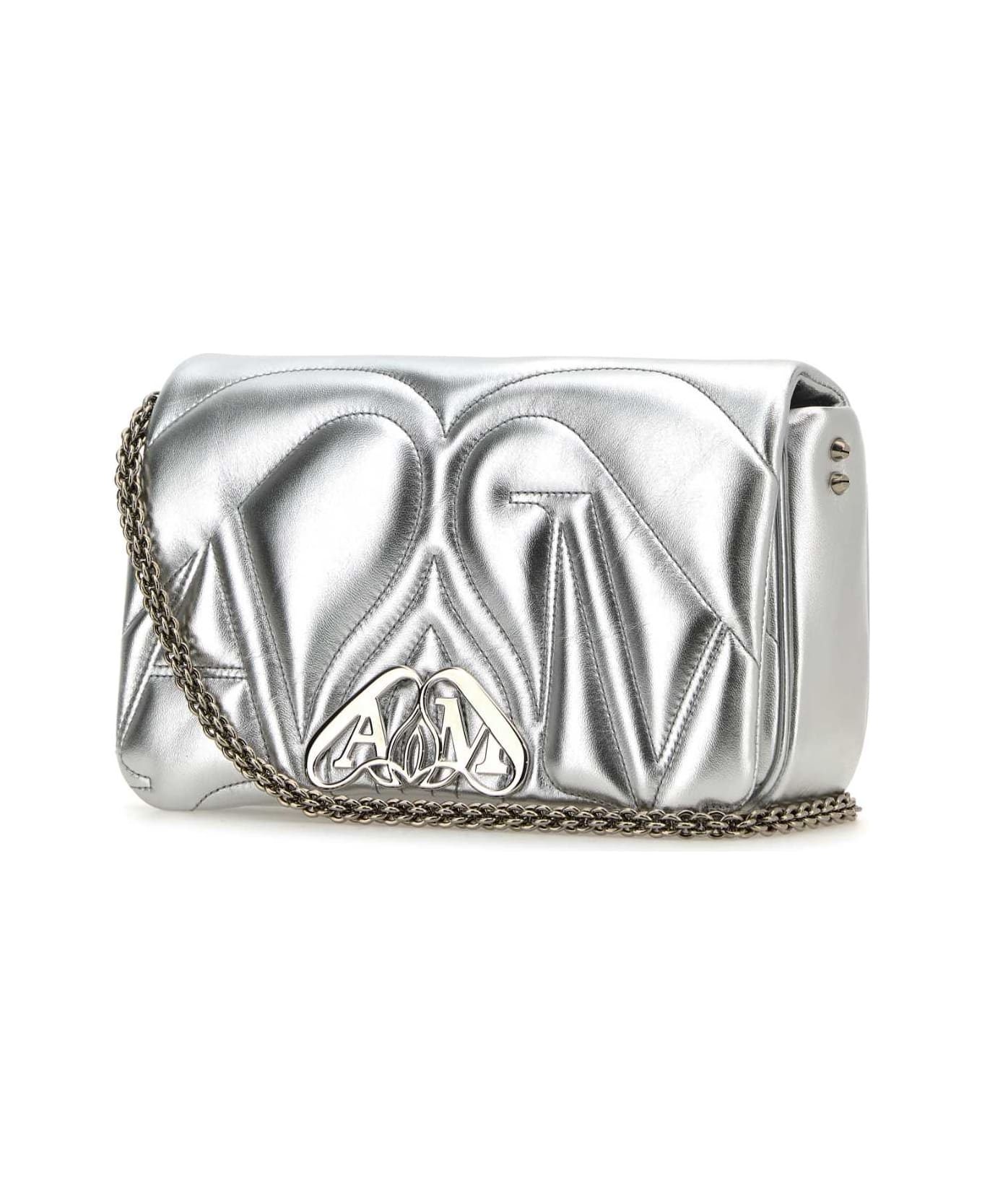 Alexander McQueen Silver Leather Small Seal Shoulder Bag - LIGHTSILVER ショルダーバッグ