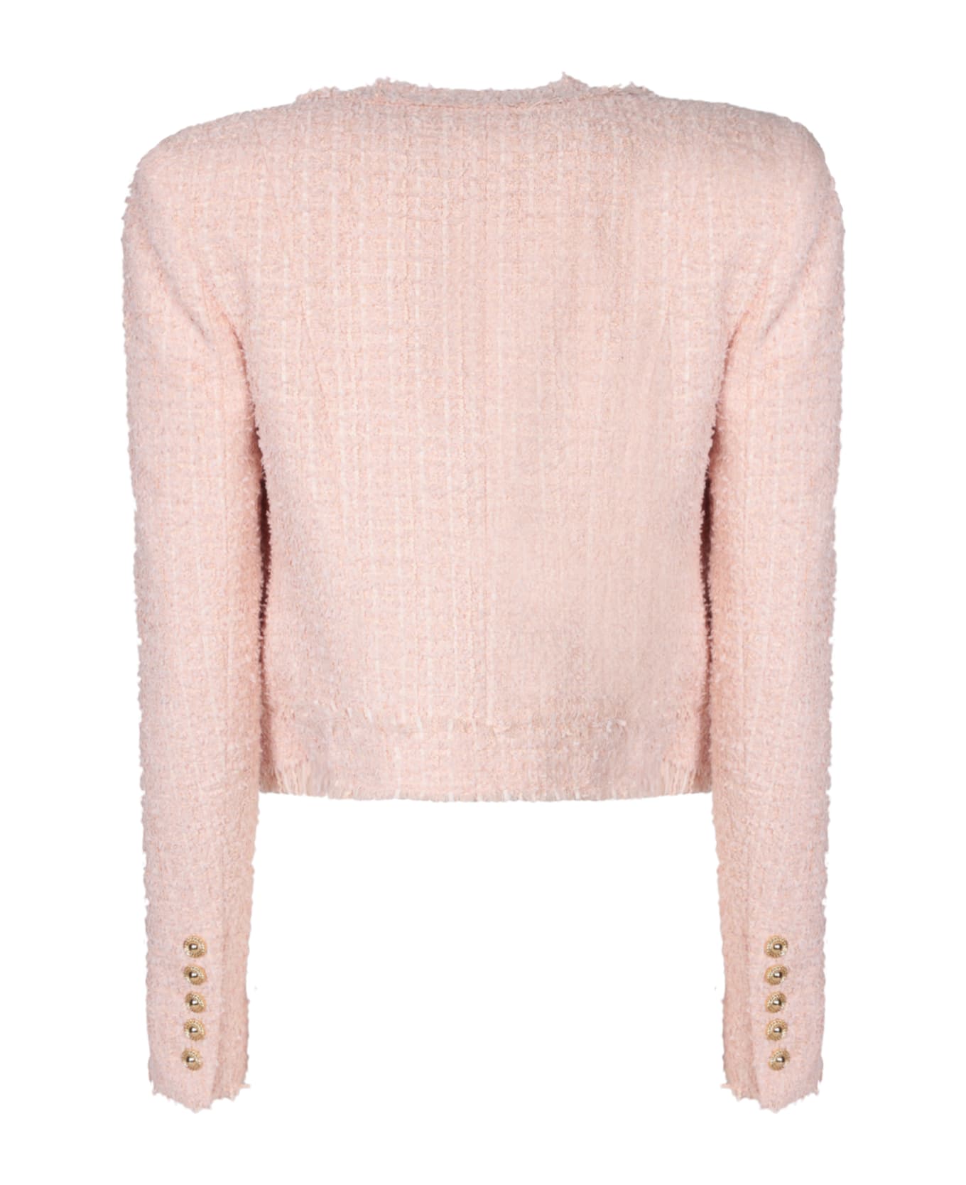 Balmain Pink Powder 4pkt Tweed Jacket - Pink