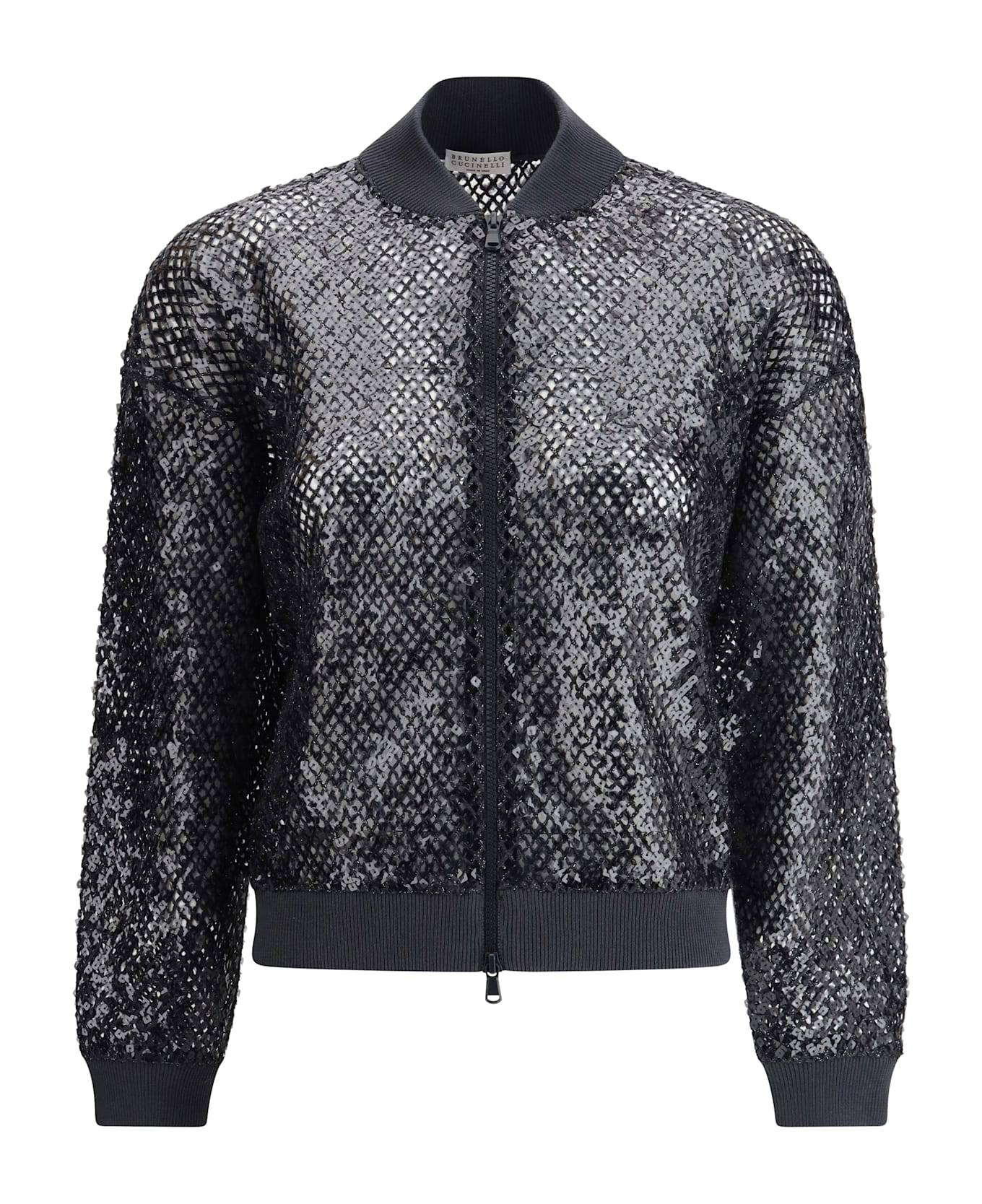 Brunello Cucinelli Lace-knit Cardigan - Etere+canna Di Fucile