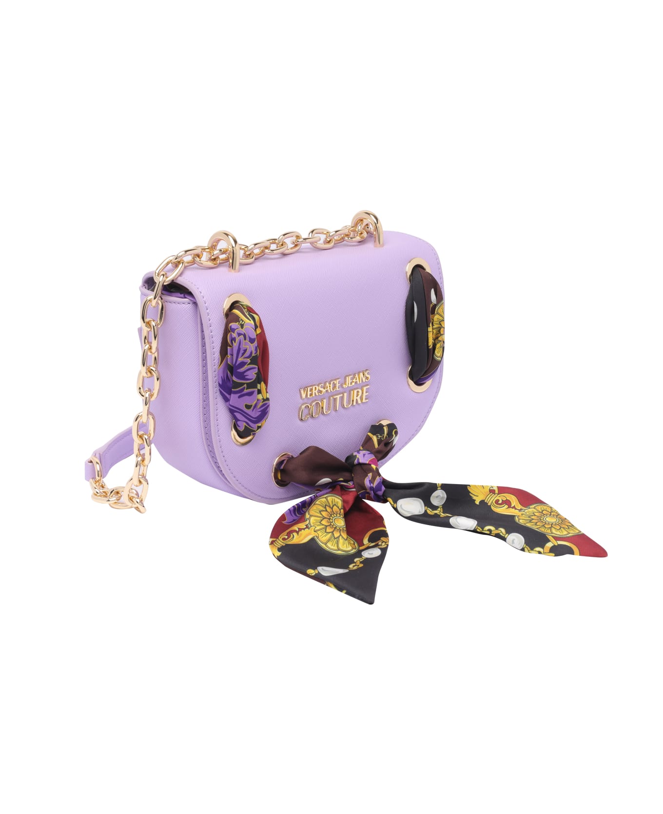 Versace Jeans Couture Chain Couture Crossbody Bag - Purple