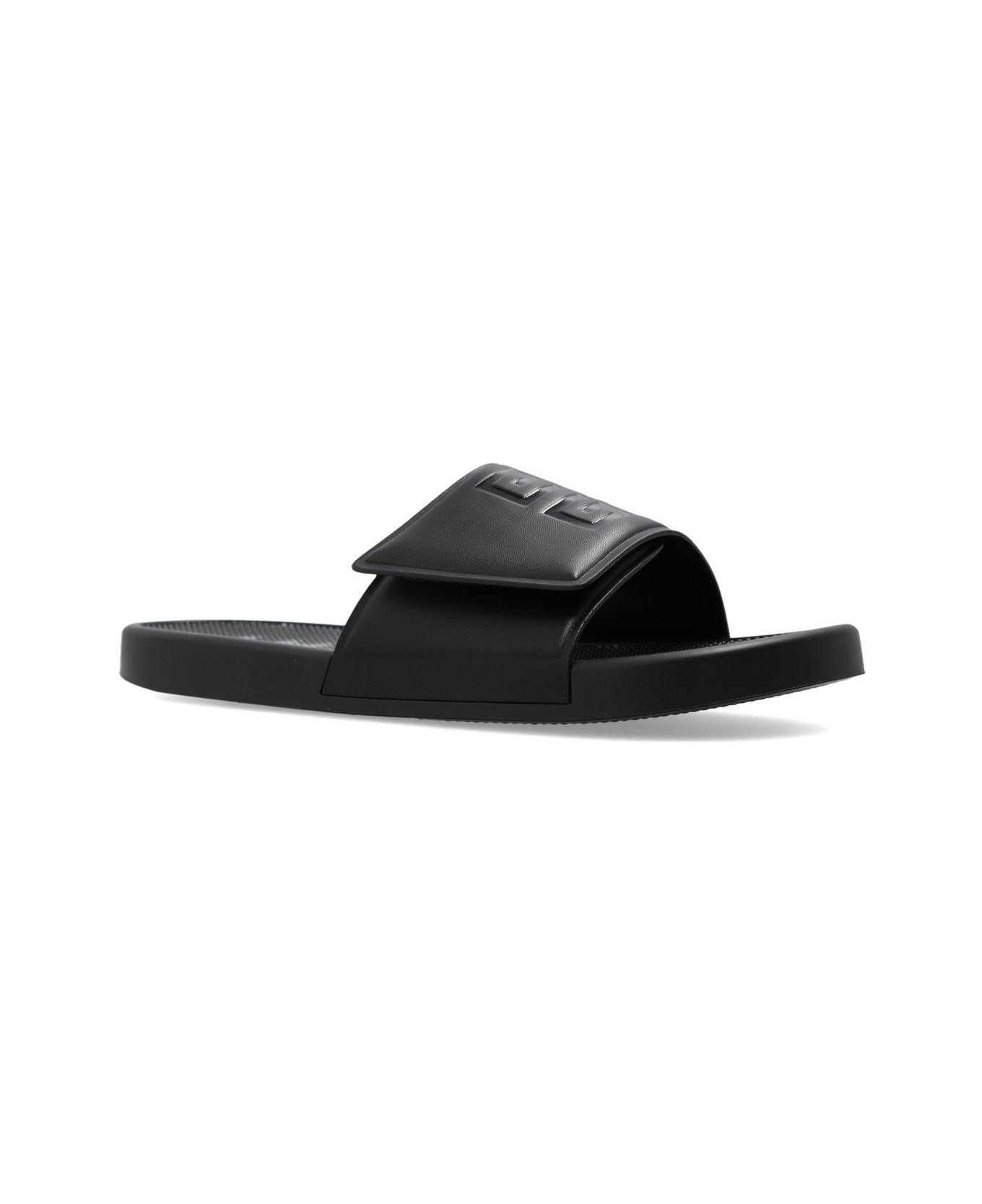 Givenchy 4g Emblem Flat Sandals - White/Black