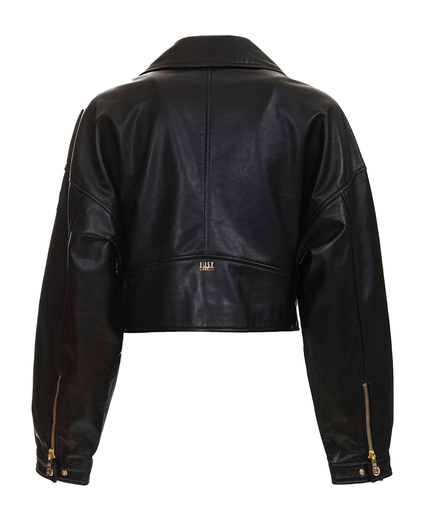 Just Cavalli Leather Jacket - Black