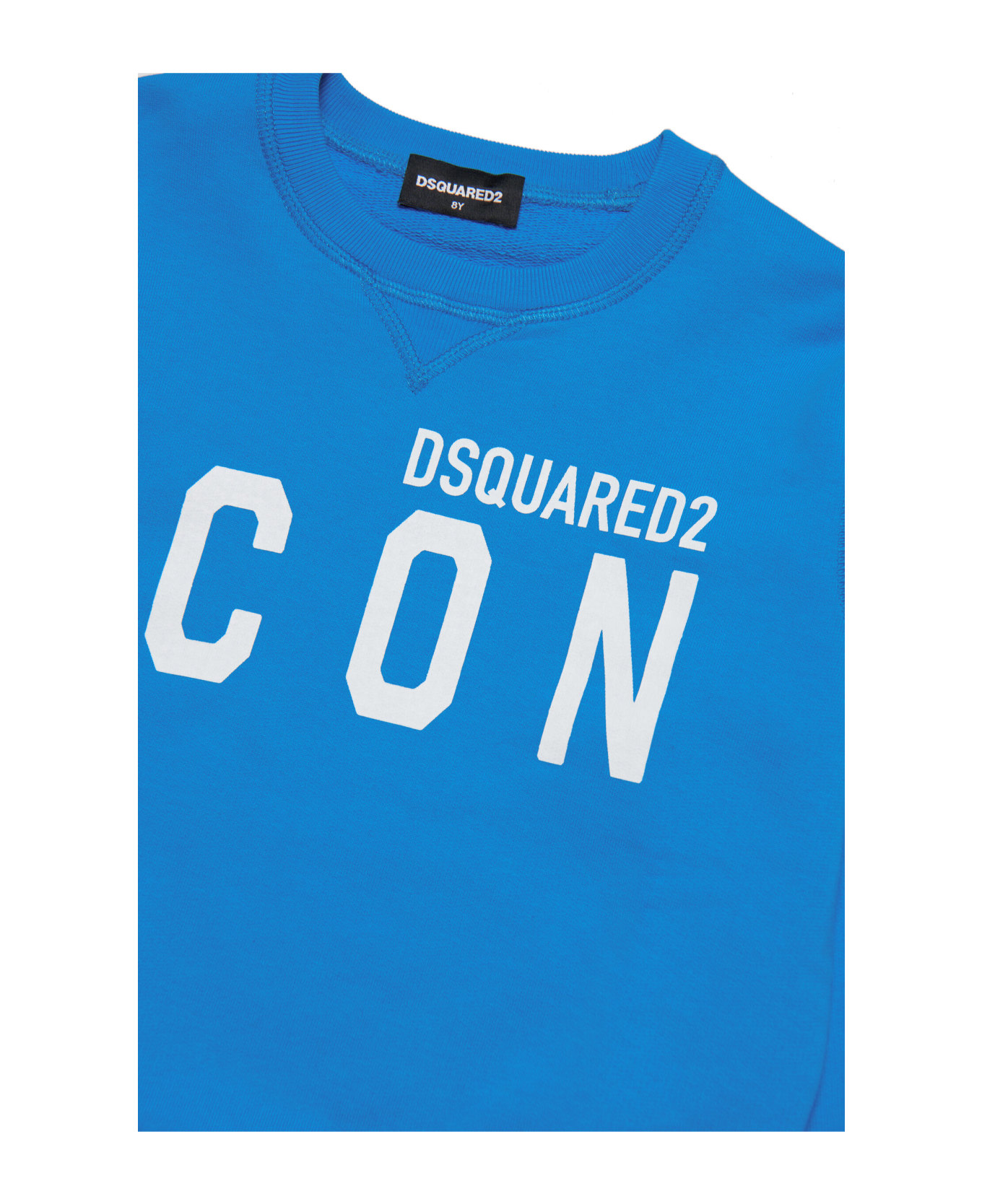 Dsquared2 D2s661u Cool Fit-icon Sweat-shirt Dsquared Light Blue Cotton Sweatshirt With Icon Logo - Blue grotto