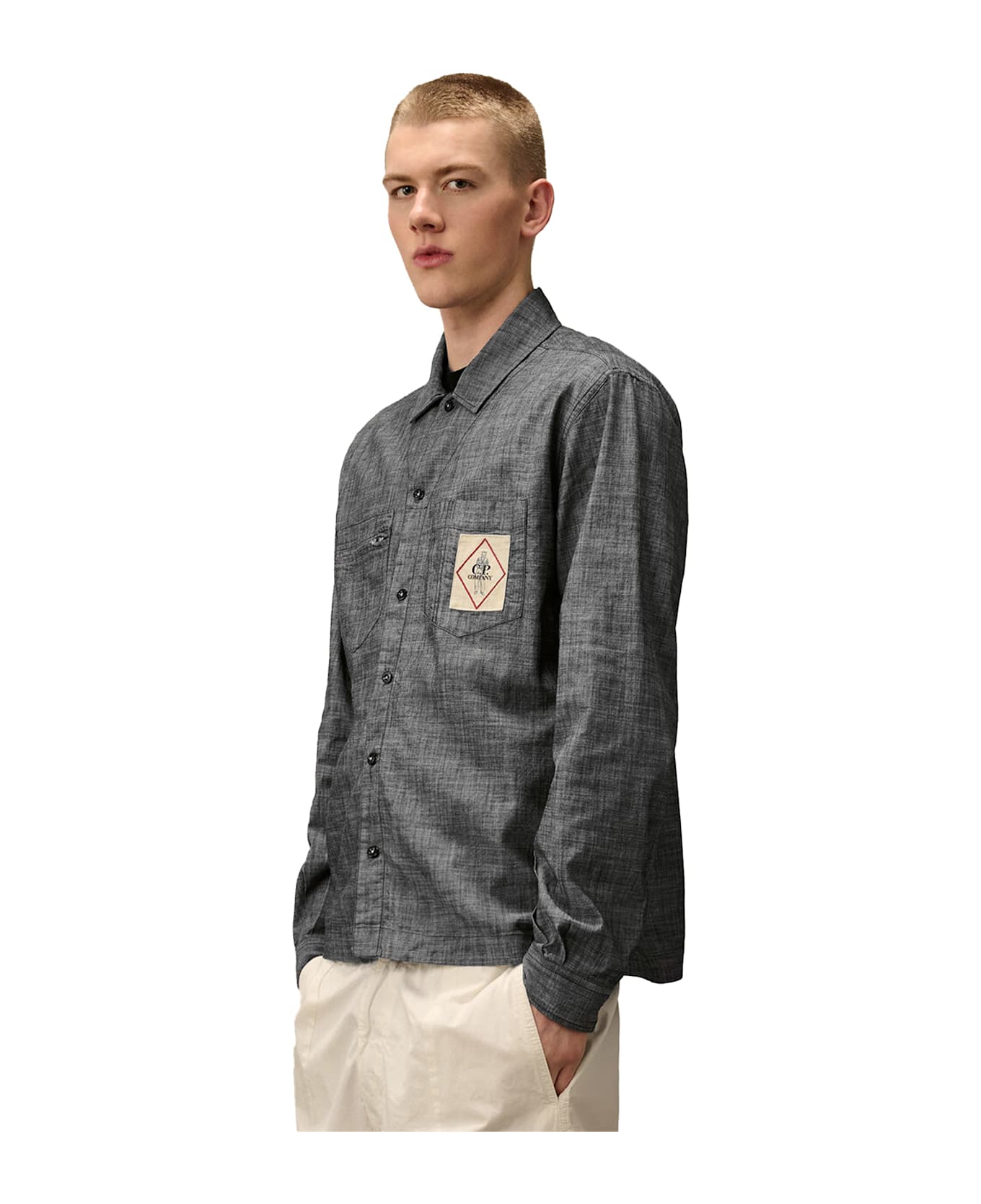 C.P. Company Chambray Cotton Shirt - Grey