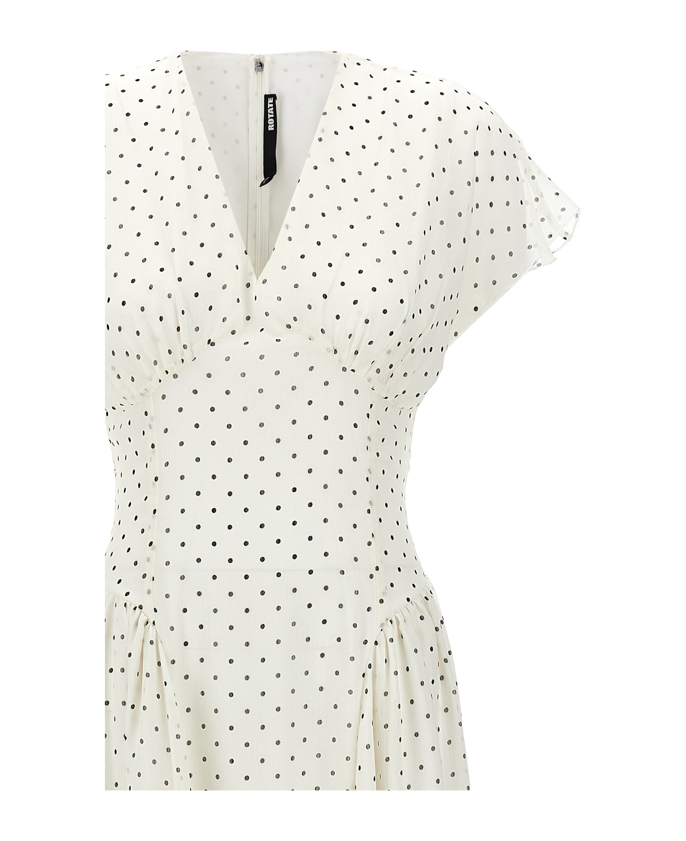 Rotate by Birger Christensen Polka Dot Maxi Dress - bianco