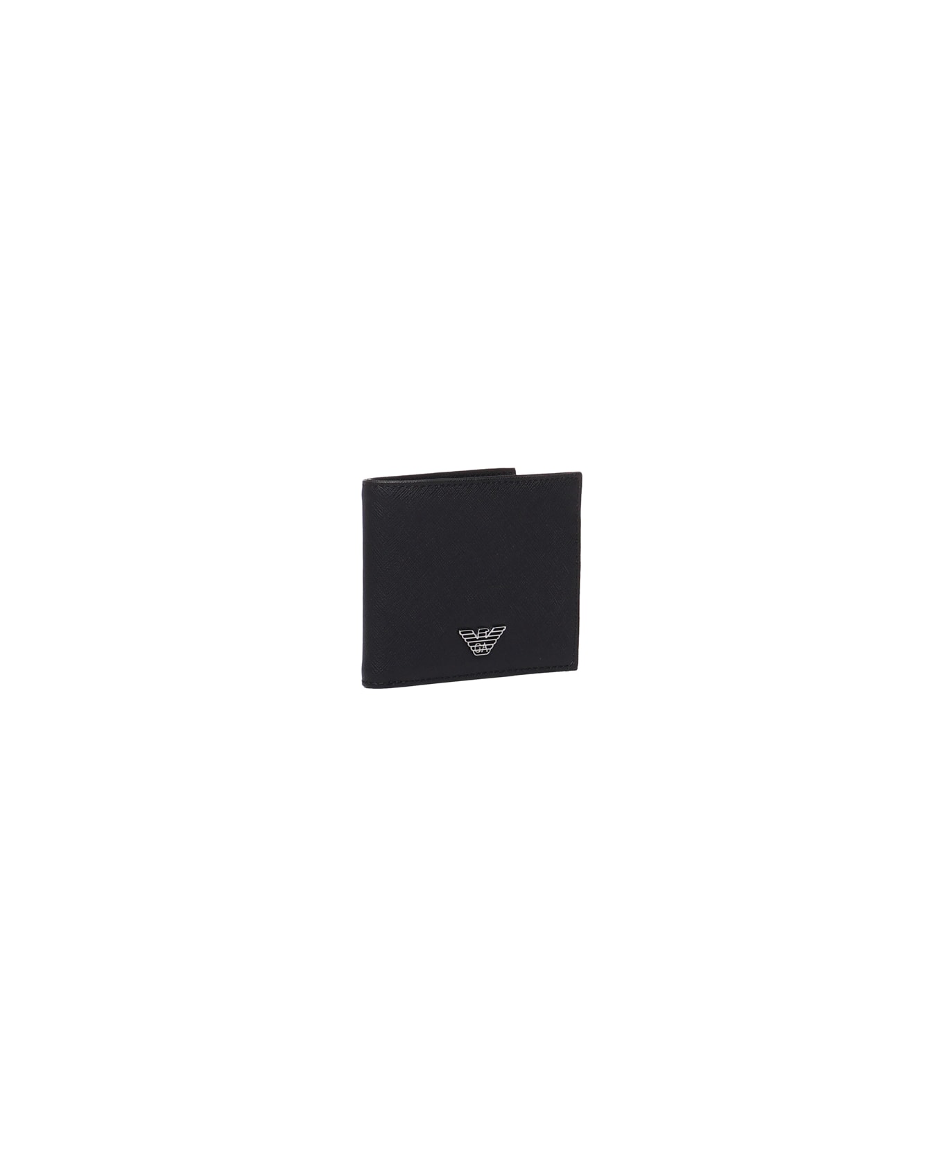 Emporio Armani Wallet With Application - Black