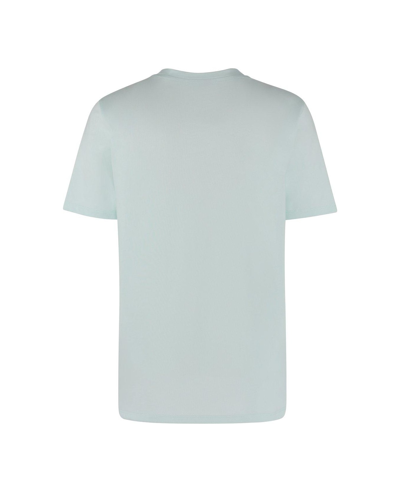 Balmain Logo Printed Crewneck T-shirt - Vert pâle/blanc