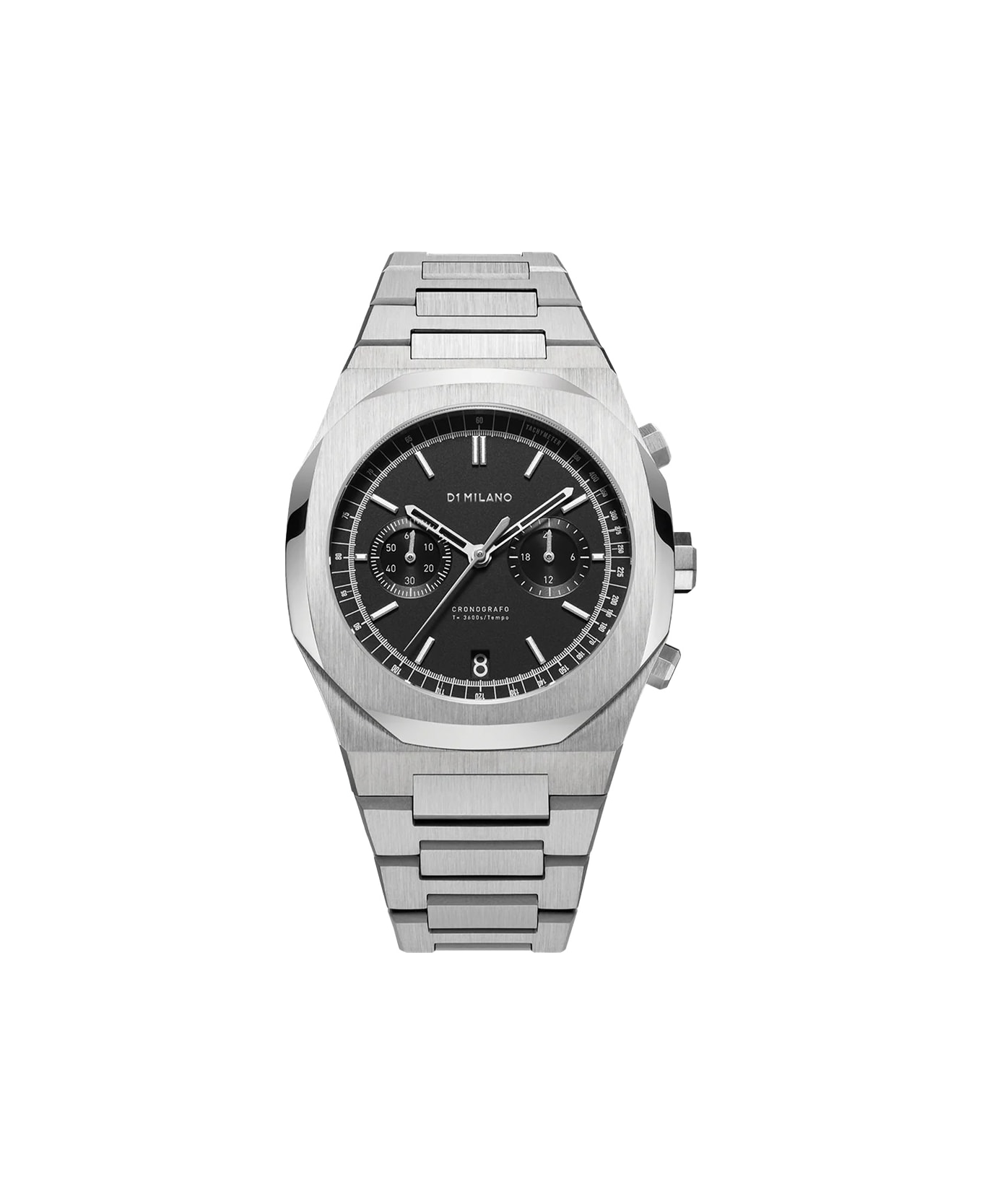 D1 Milano New Black Chronograph 41.5 Mm Watch - Grey