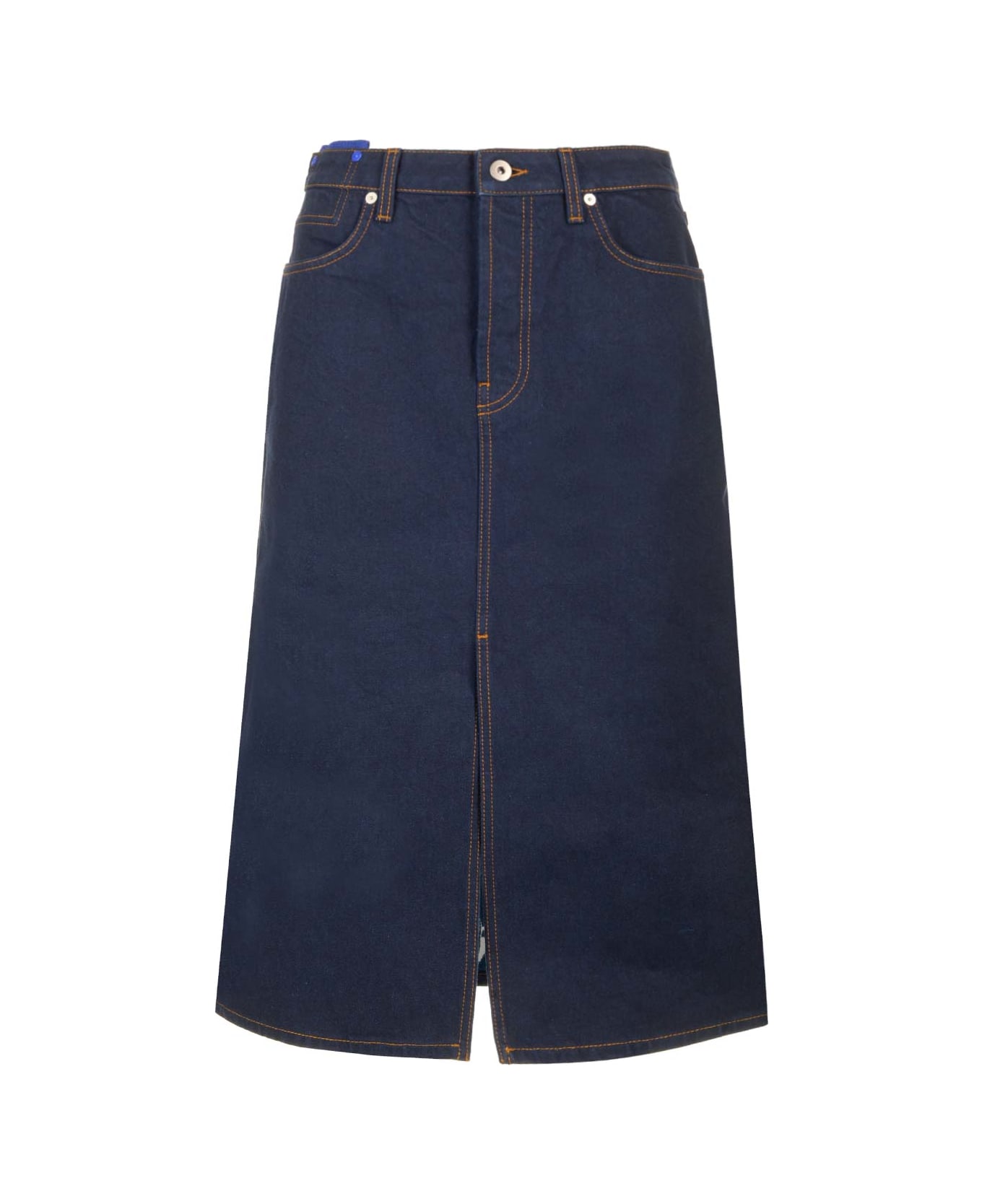 Burberry Denim Midi Skirt - Blue