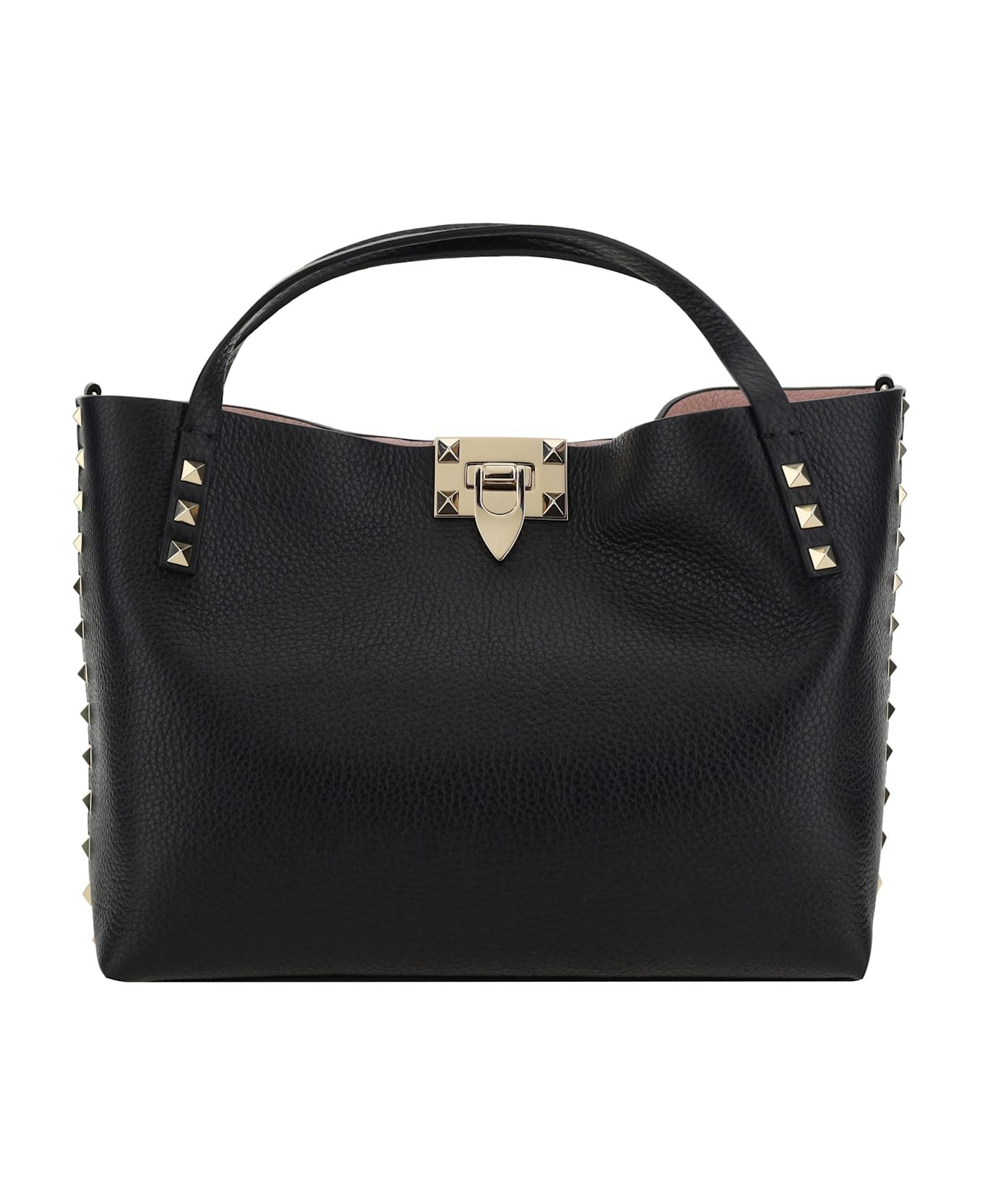 Valentino Garavani Rockstud Tote Bag - Nero/rose Quartz