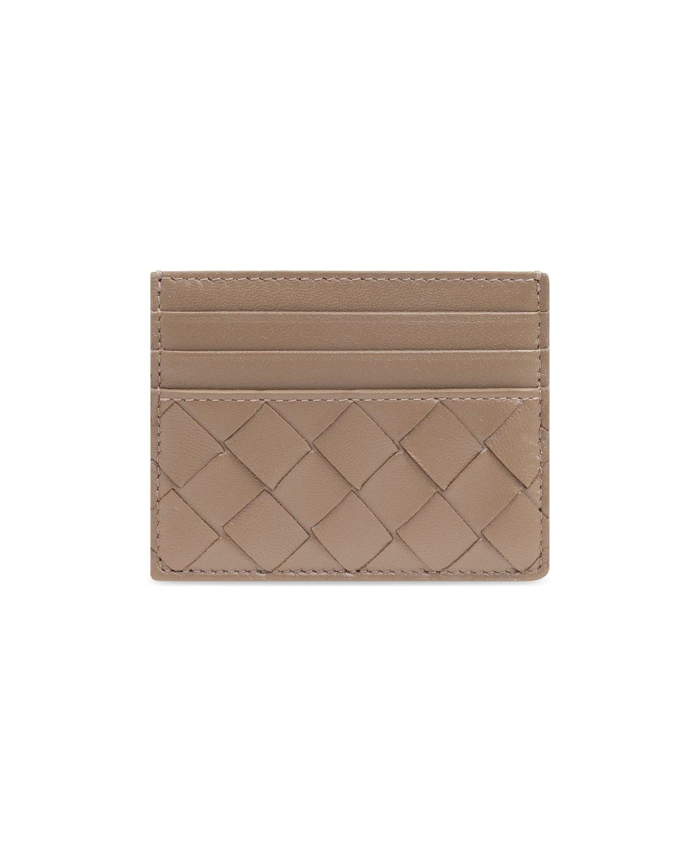 Bottega Veneta Intrecciato Open Top Card Case - Brown