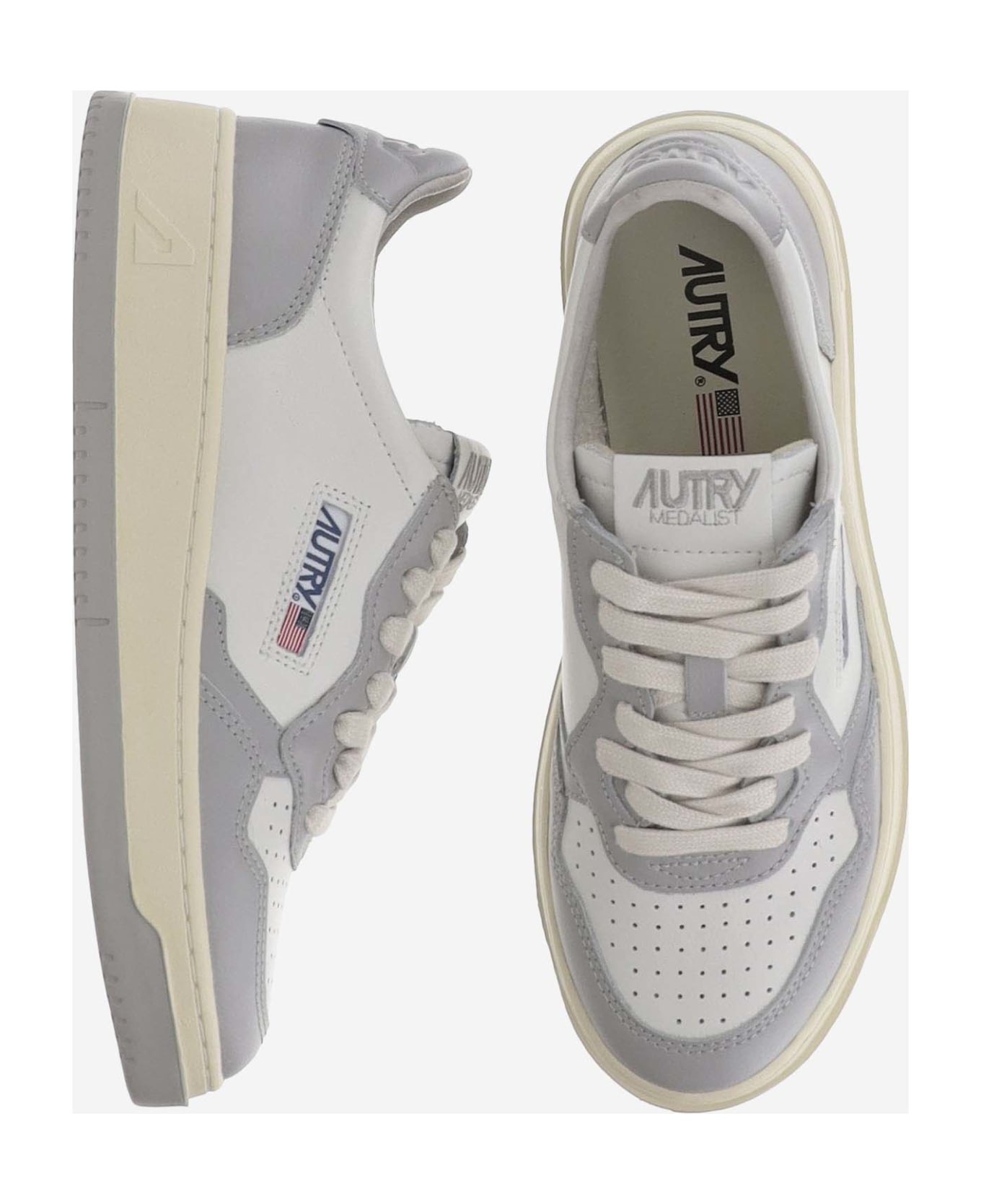 Autry Medalist Color-block Sneakers - Wht/vapor