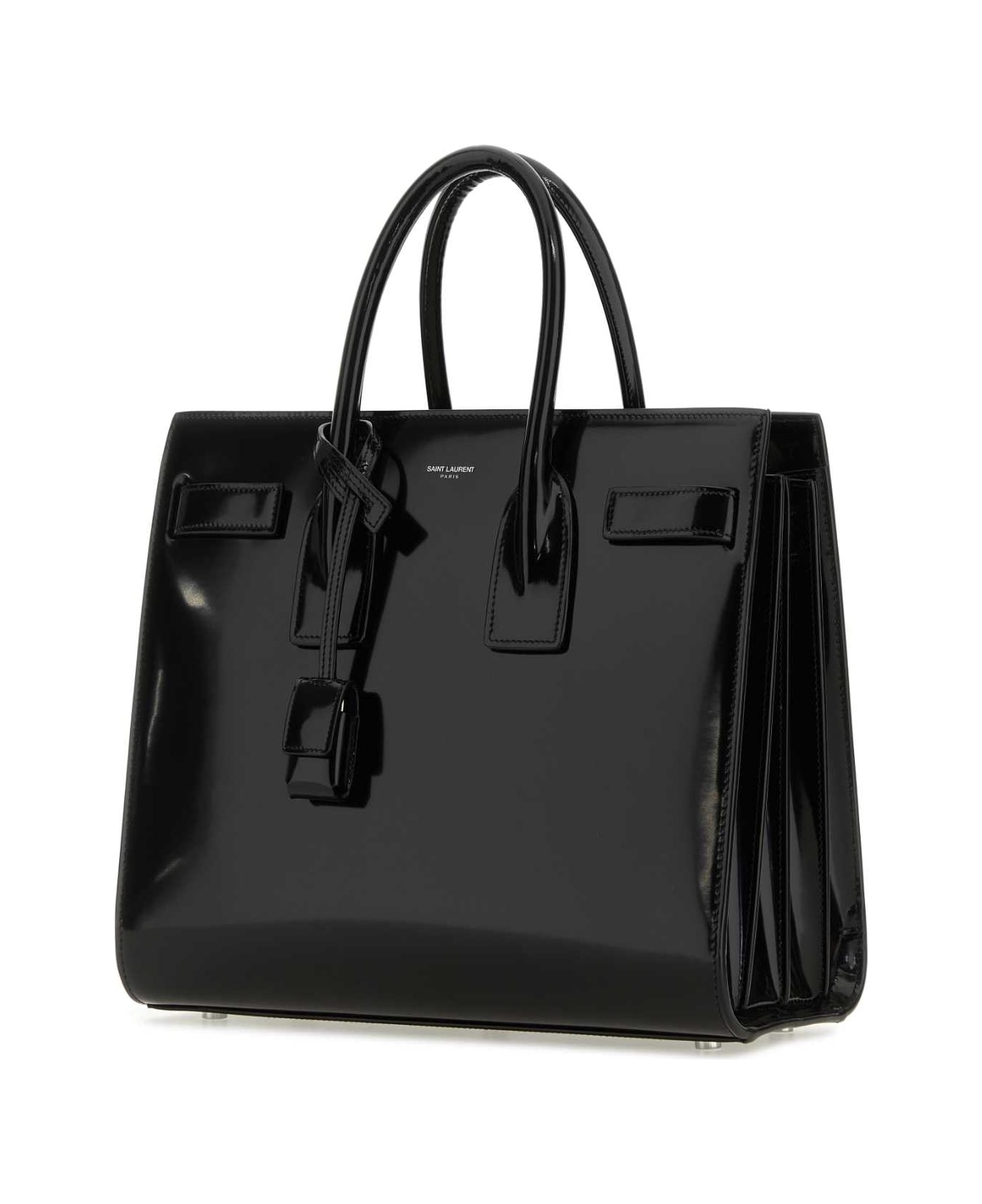 Saint Laurent Black Leather Small Sac De Jour Handbag - NERO