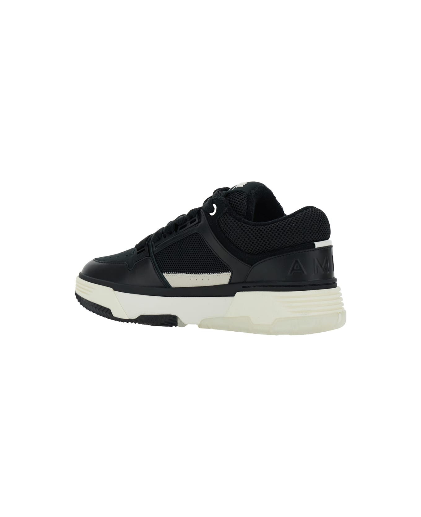 AMIRI Black Low Top Sneakers With Logo Patch On The Tongue And Logo Lettering On The Heel In Leather Man - Black