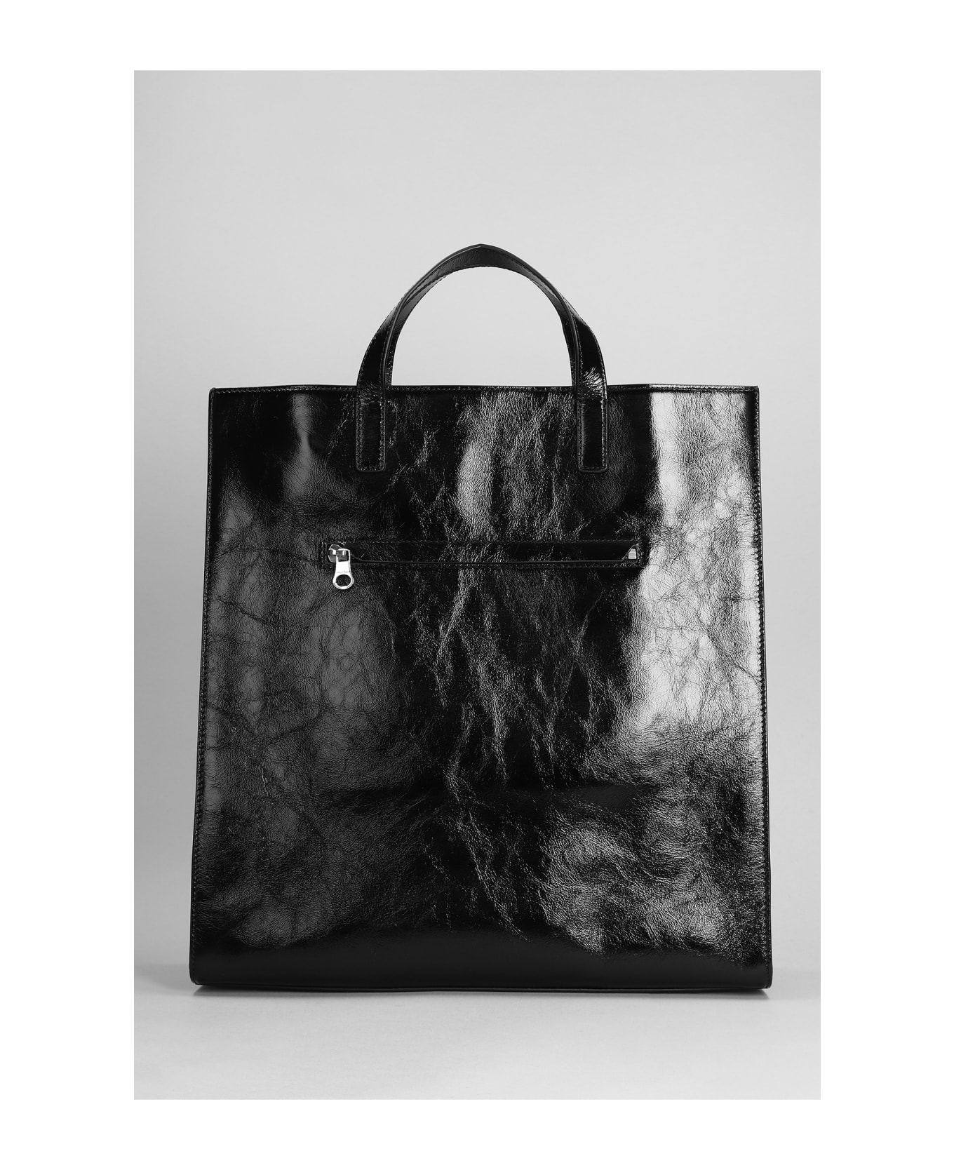 Courrèges Tote In Black Patent Leather - black トートバッグ