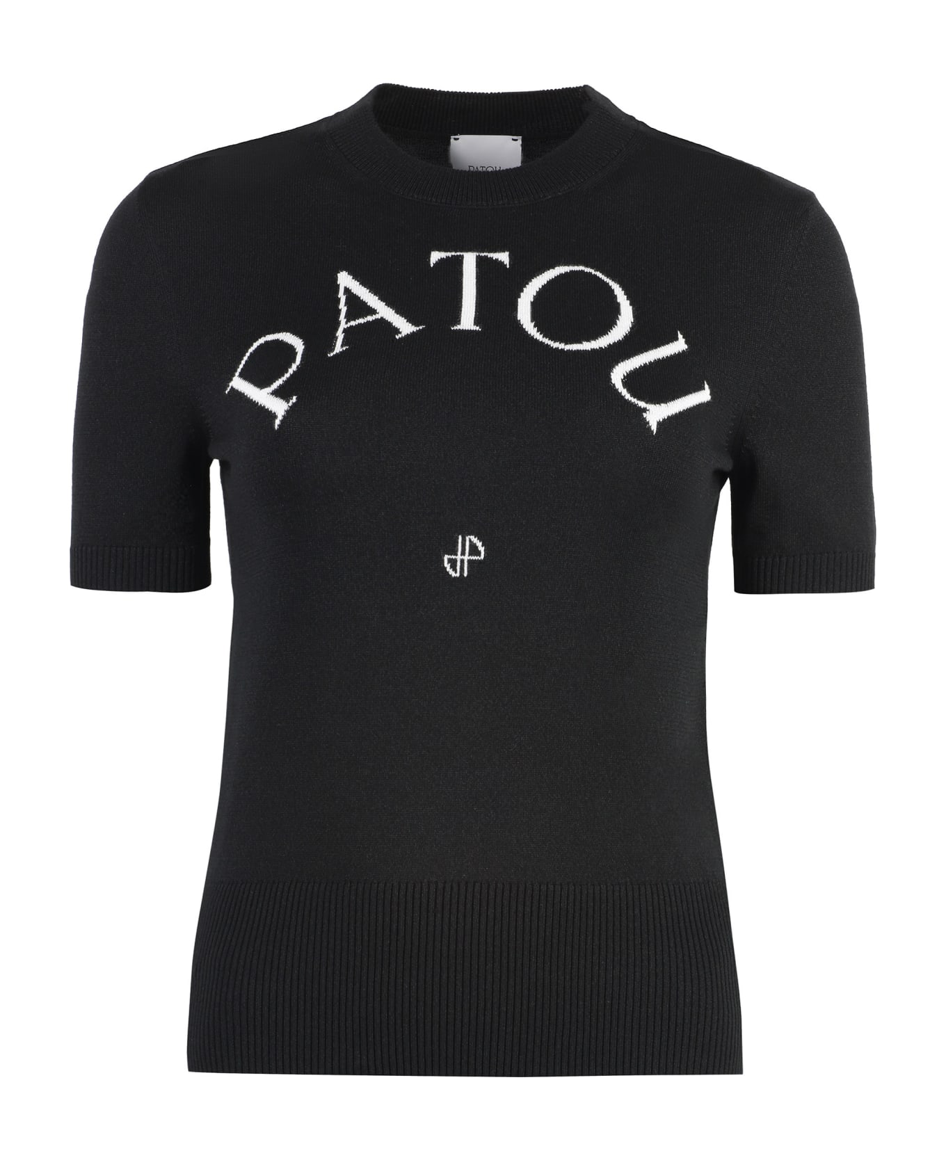 Patou Logo Knitted T-shirt - black