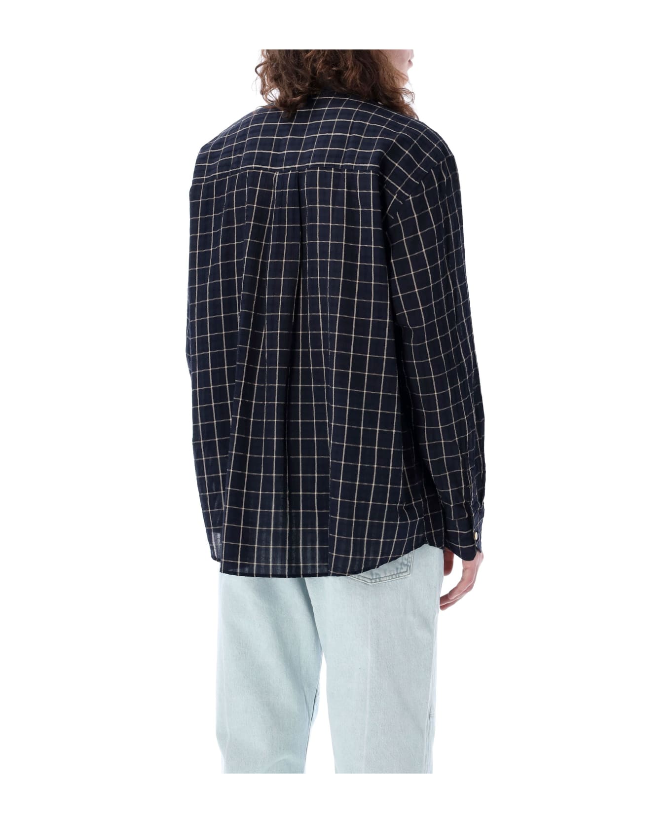 Our Legacy Above Shirt - DARK MEDITERIAN CHECK シャツ