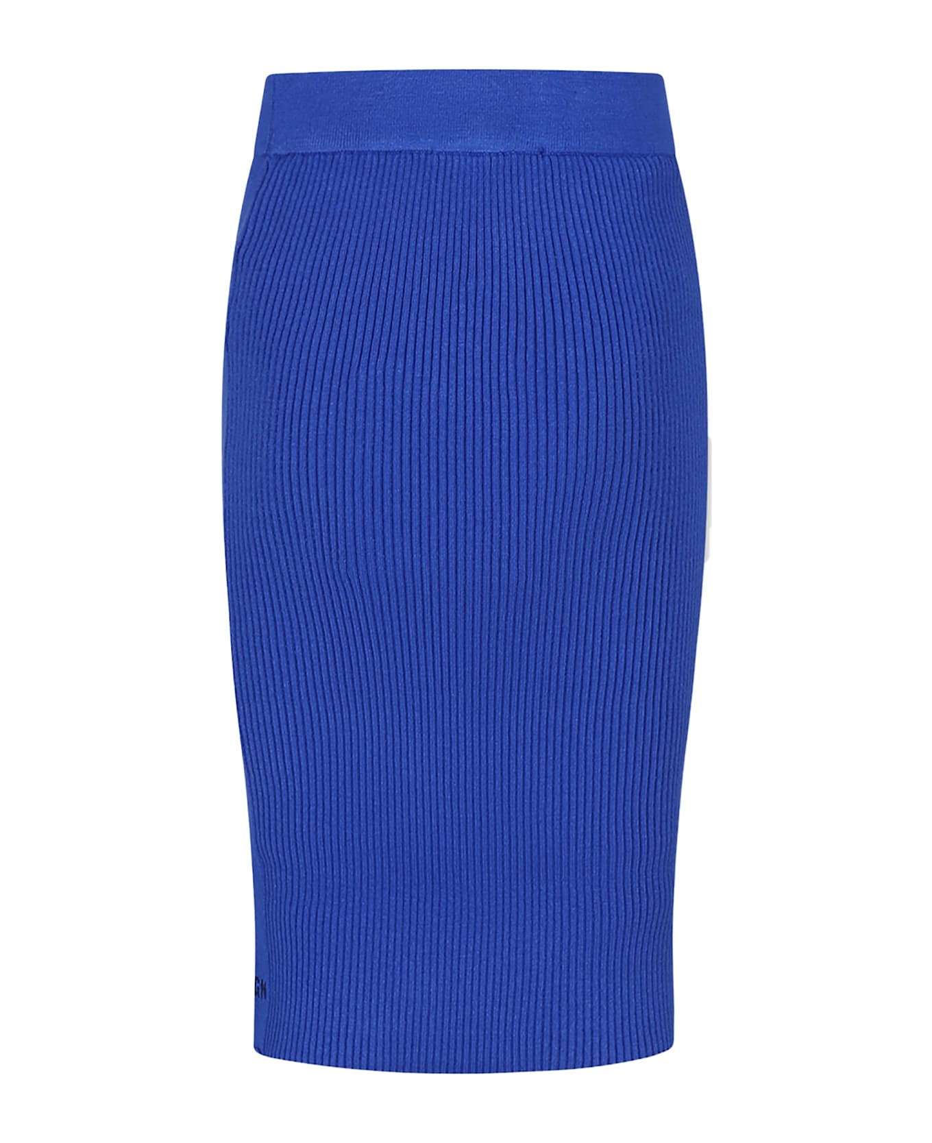 MSGM Blue Skirt For Girl With Logo - Blue