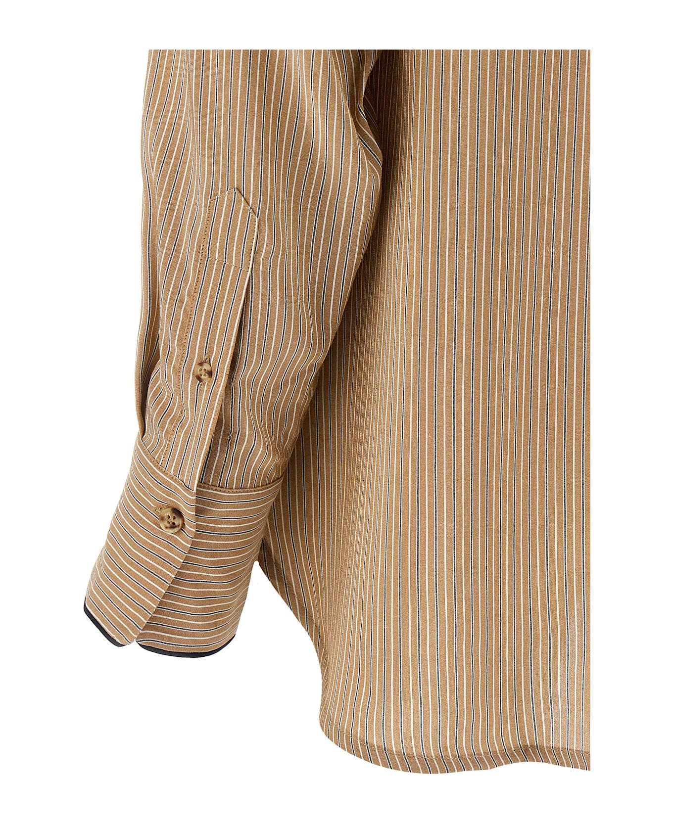 Victoria Beckham 
piping Detail Pyjama
 Shirt - Brown