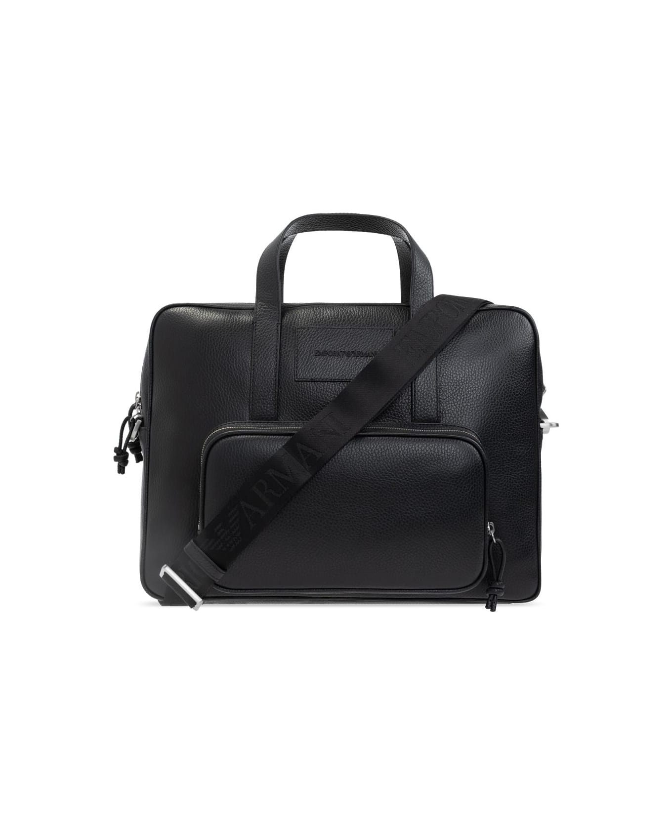 Emporio Armani Briefcase With Logo - Black