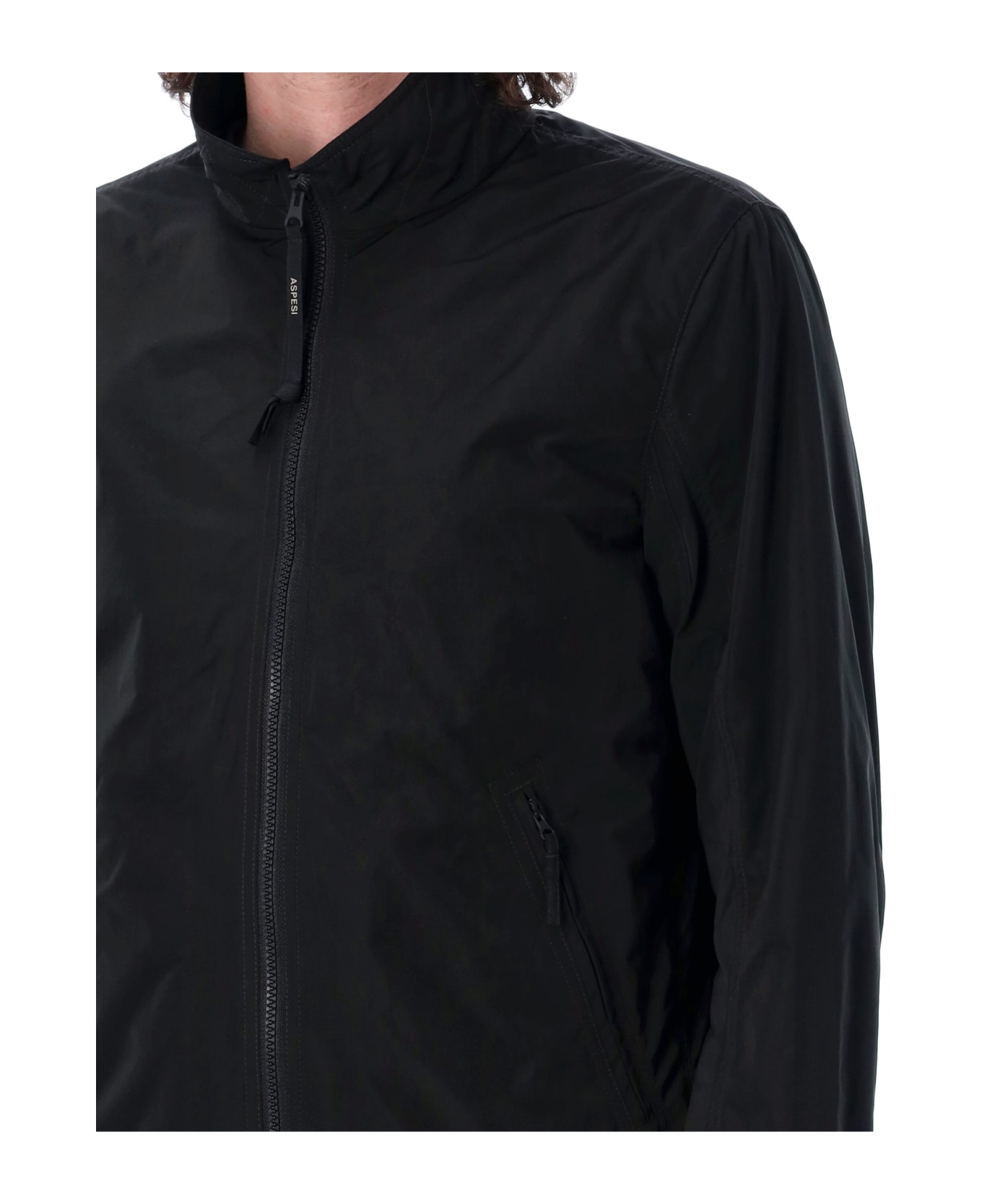 Aspesi Stringa Waterproof Jacket - BLACK