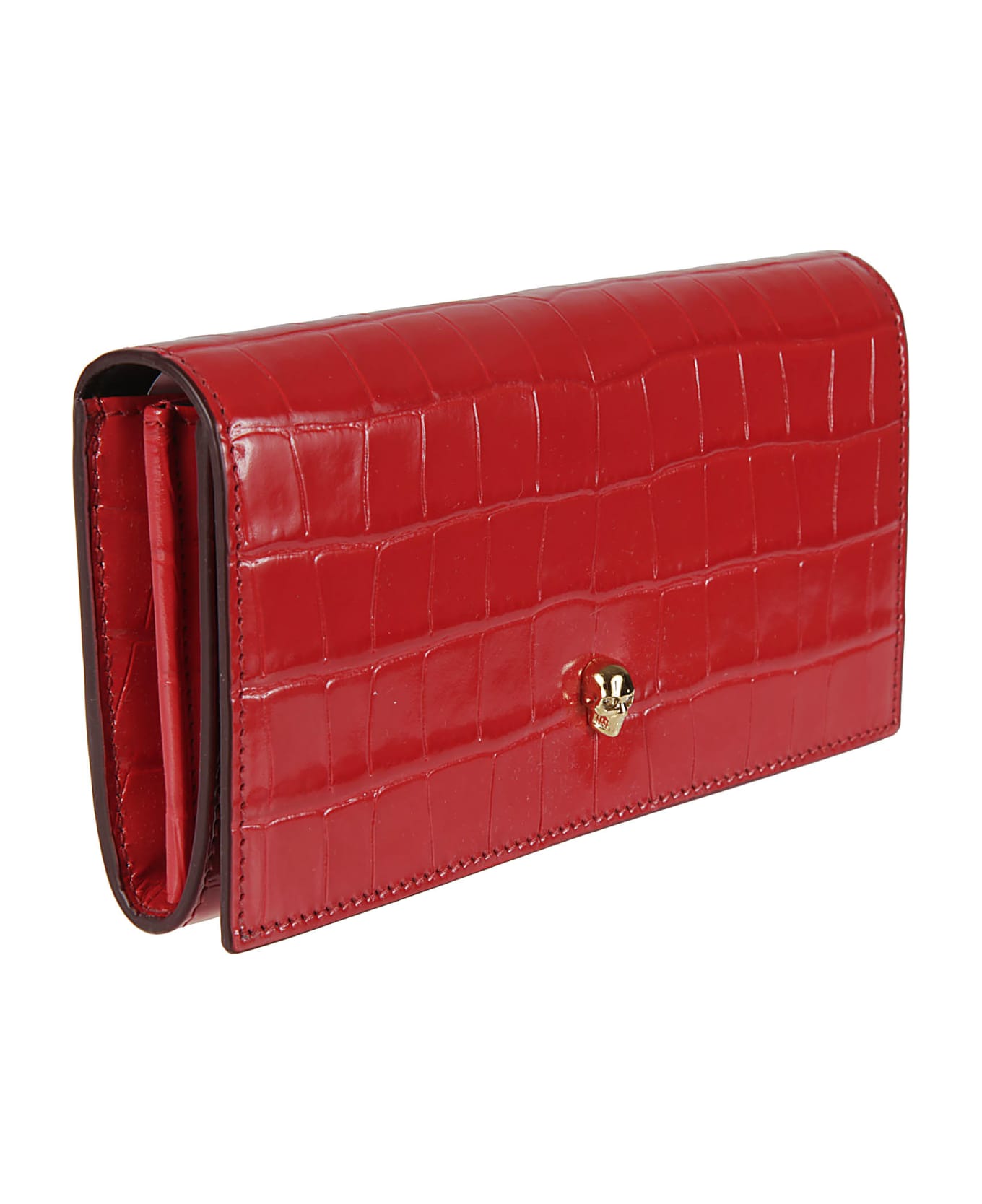 Alexander McQueen Flap Continental Wallet - Deep Red