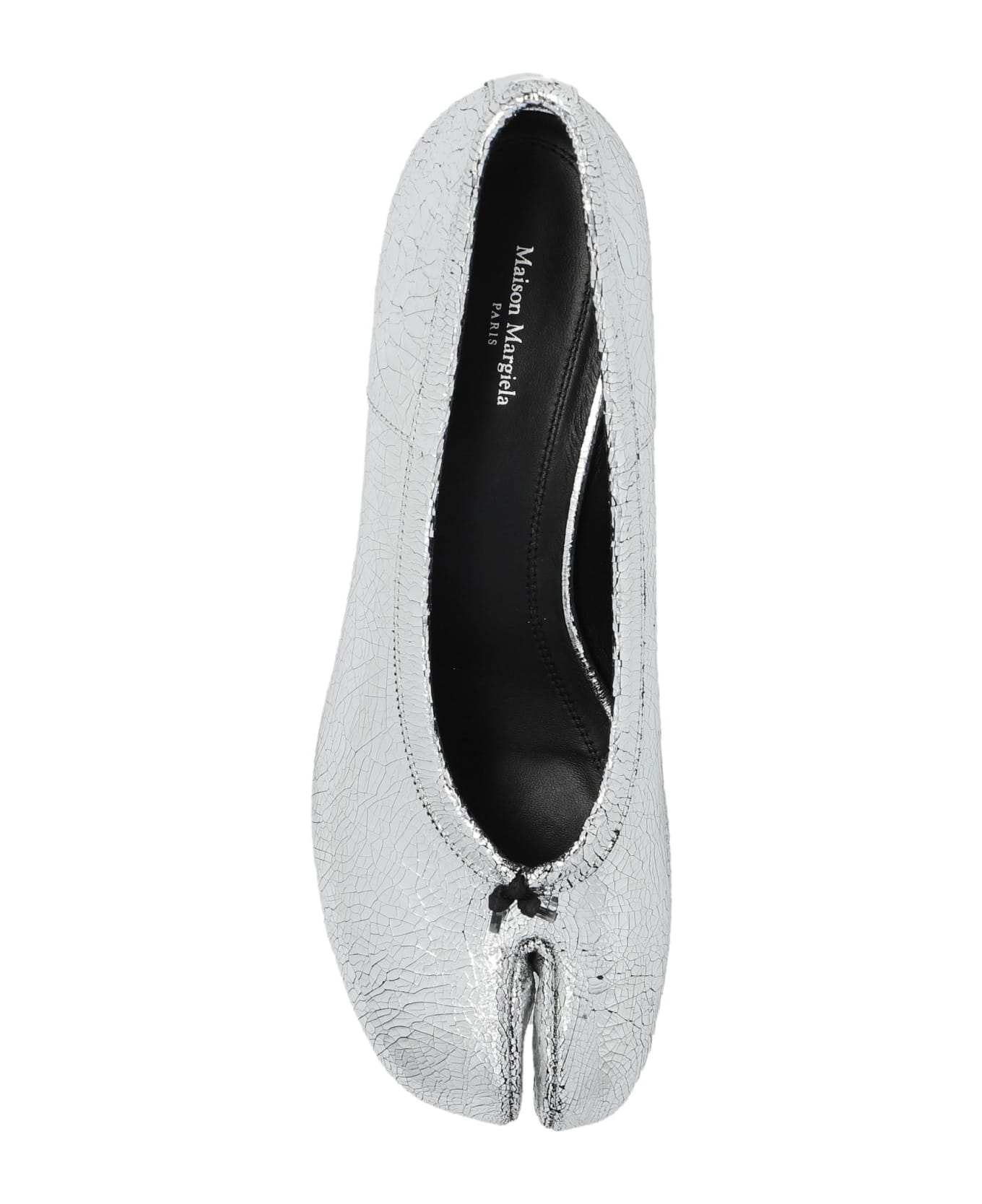 Maison Margiela Tabi Leather Mid Heel Pumps - SILVER