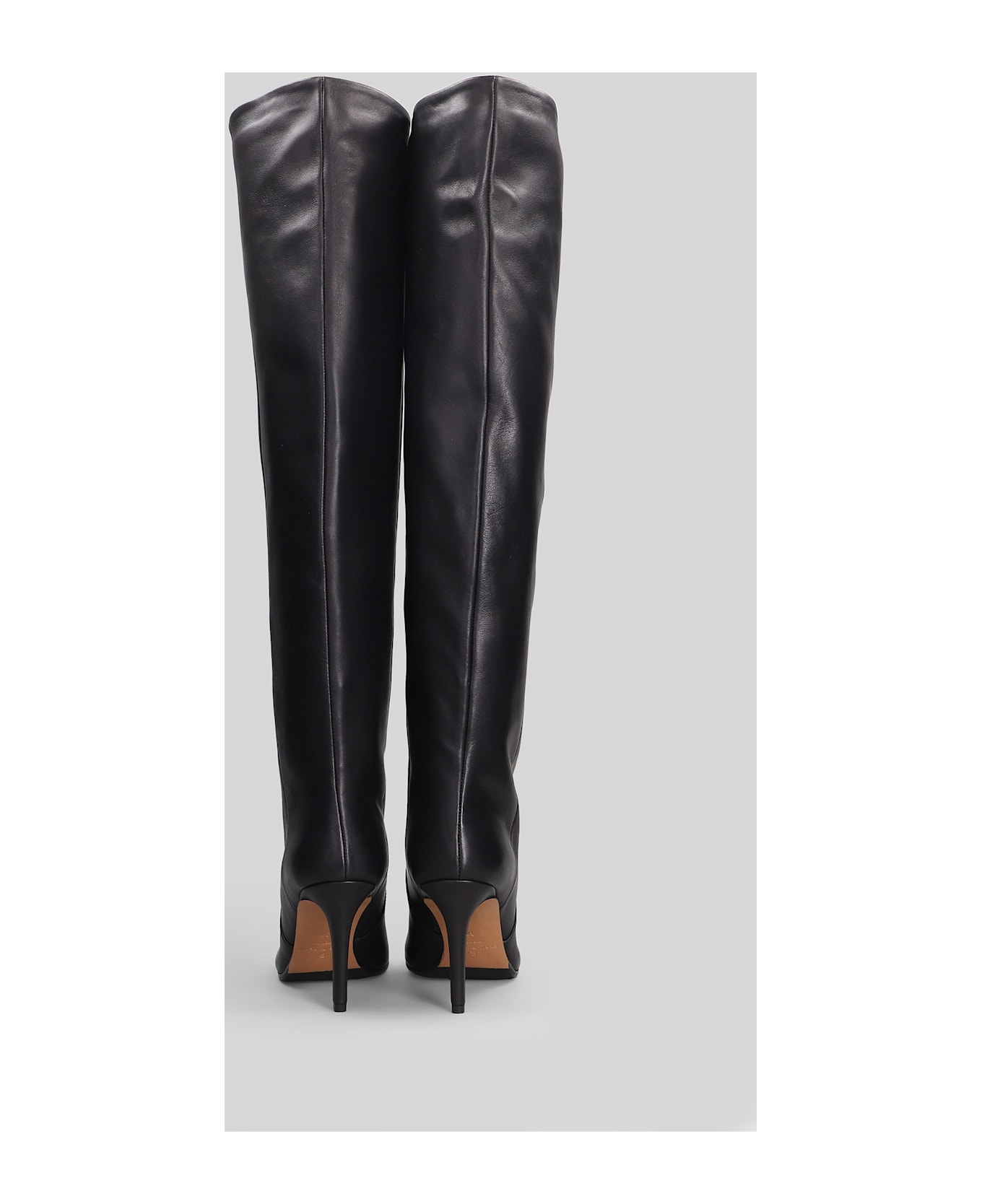 Fabio Rusconi High Heels Boots In Black Leather - black