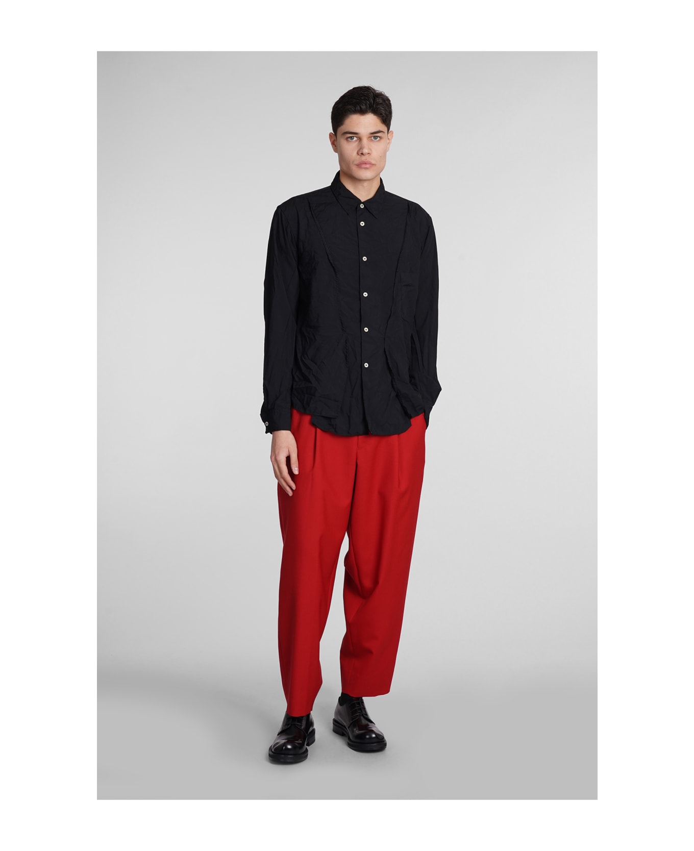 Comme Des Garçons Homme Plus Pants In Red Wool - red ボトムス