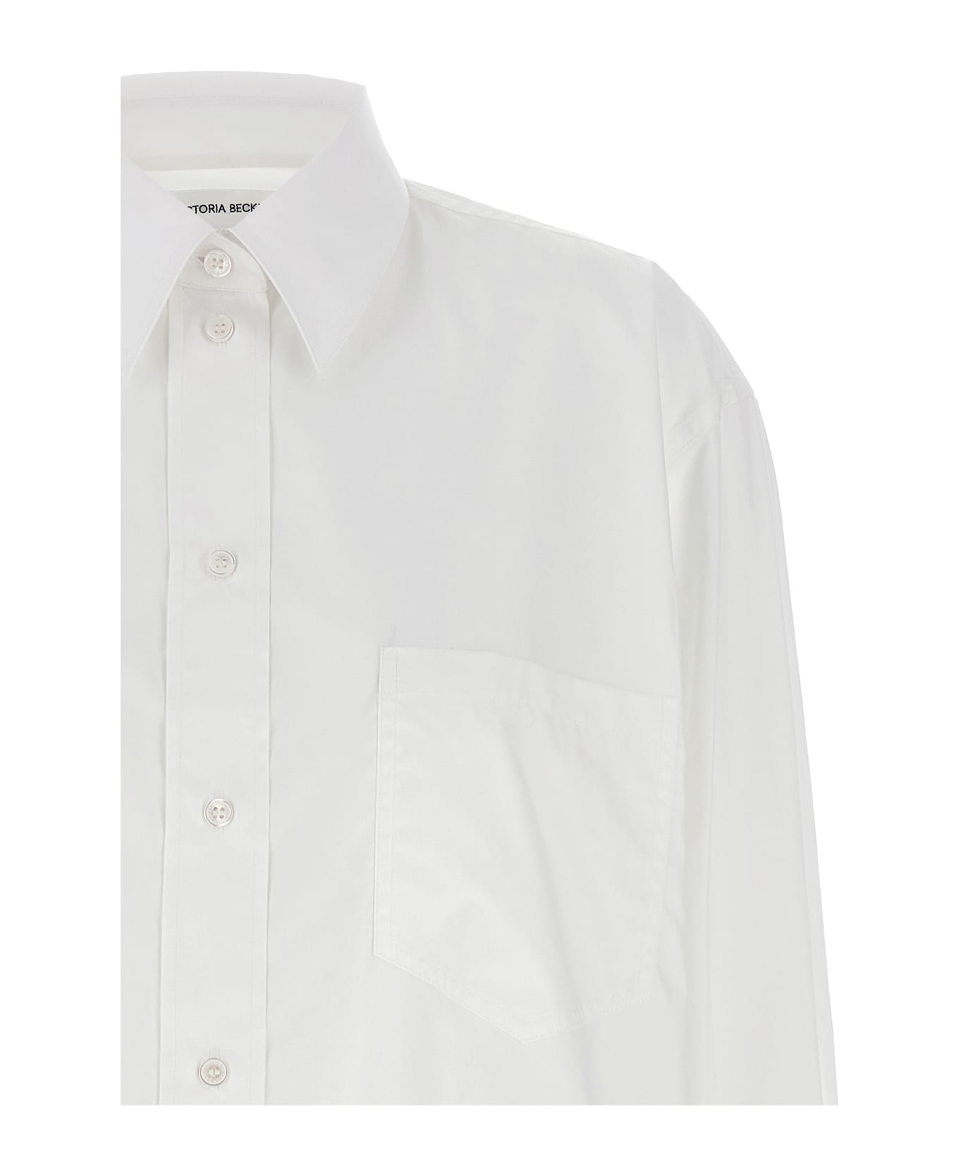 Victoria Beckham 
cropped
 Shirt - White