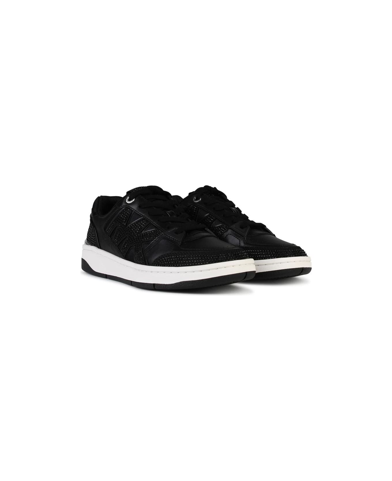 MICHAEL Michael Kors 'rebel' Black Leather Sneakers - Black