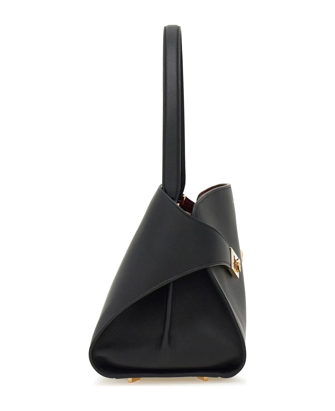 Ferragamo Hug Soft Two-tone Shoulder Bag (m) - BLUE GRAPHITE