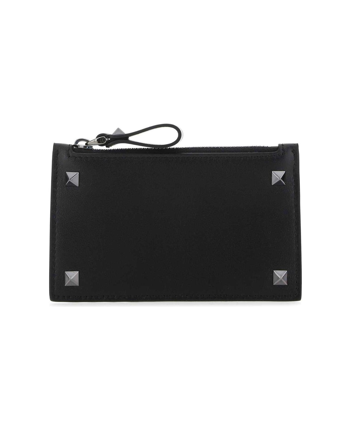 Valentino Garavani Garavani Rockstud Zip-up Card Holder - NERO