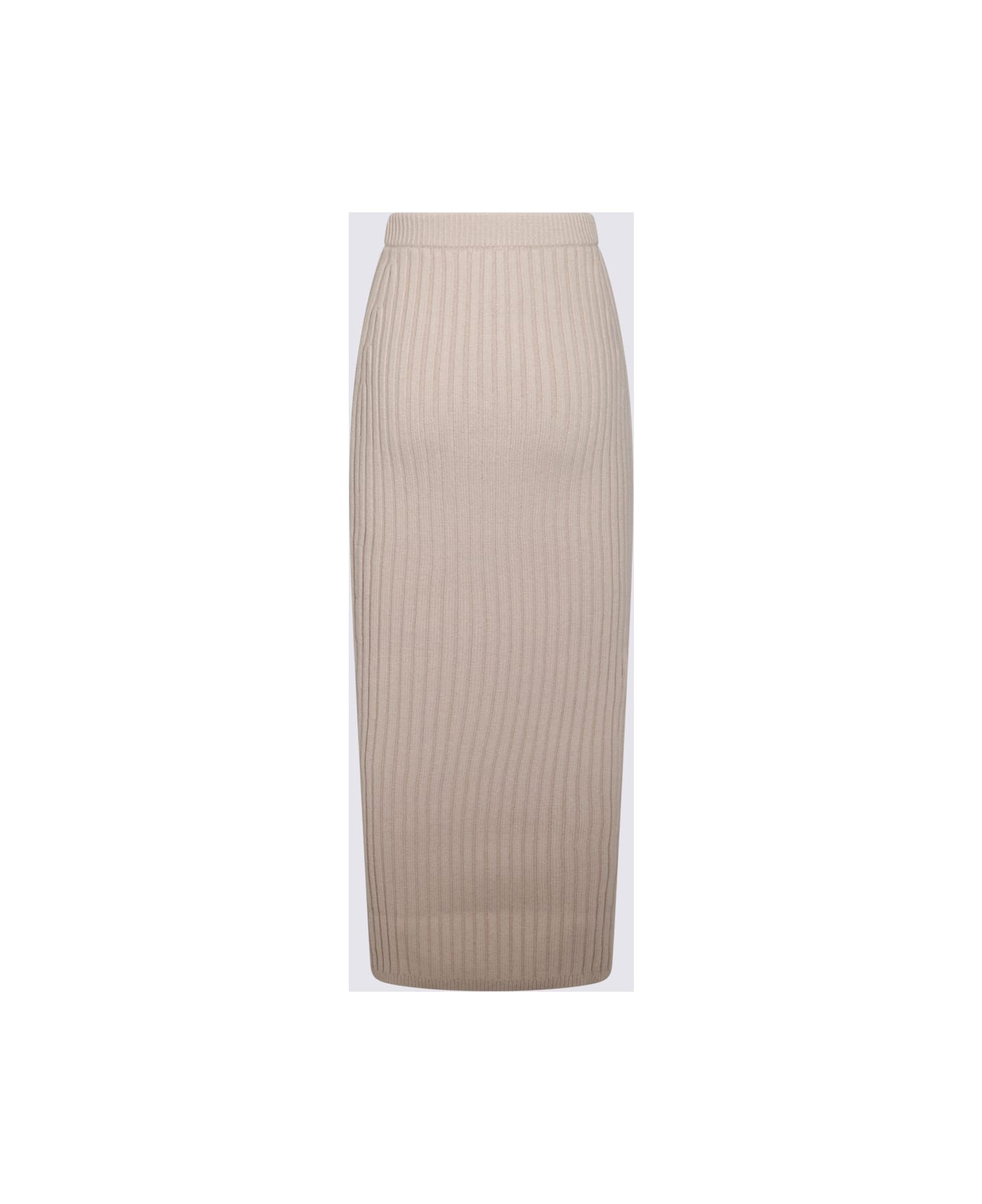 Max Mara Beige Seta Wool Skirt - CACHA