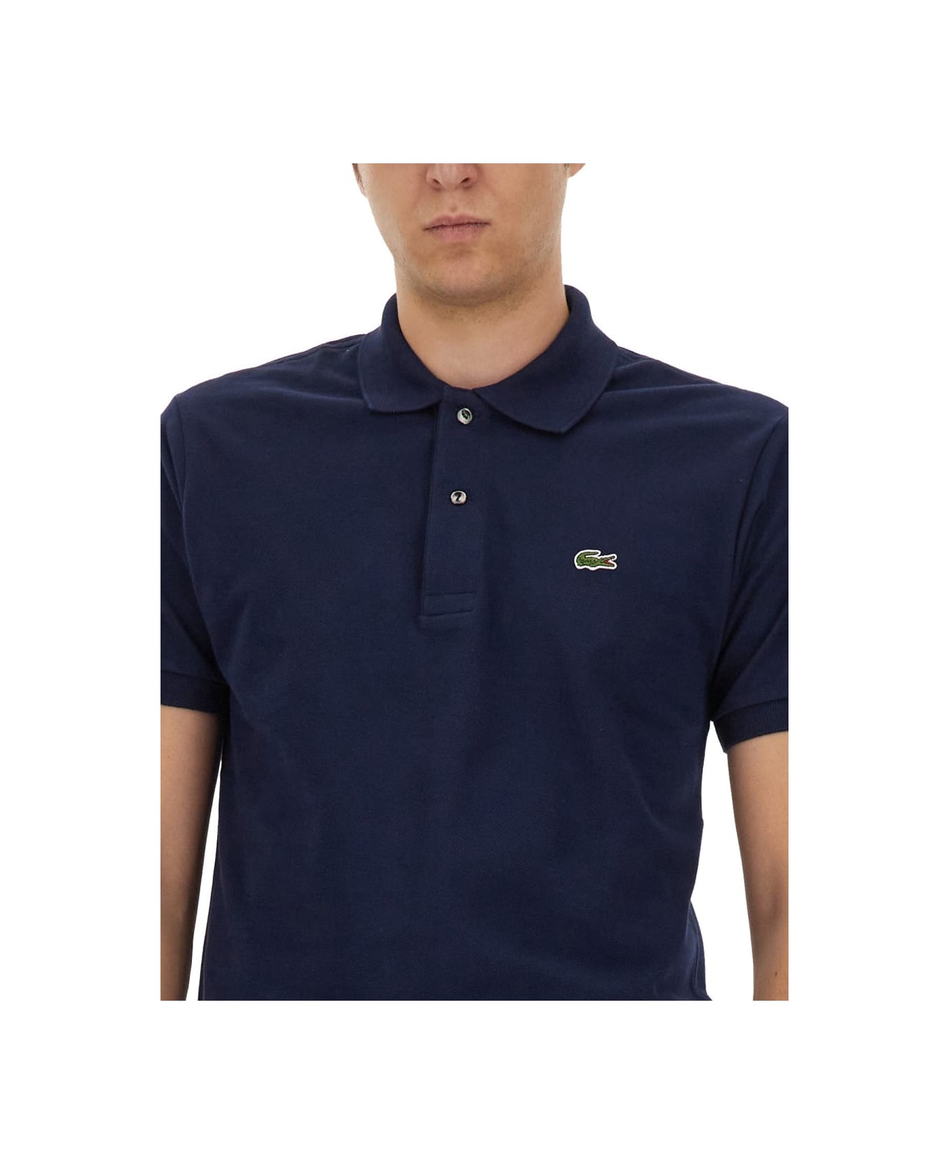 Lacoste Polo With Logo - Blu