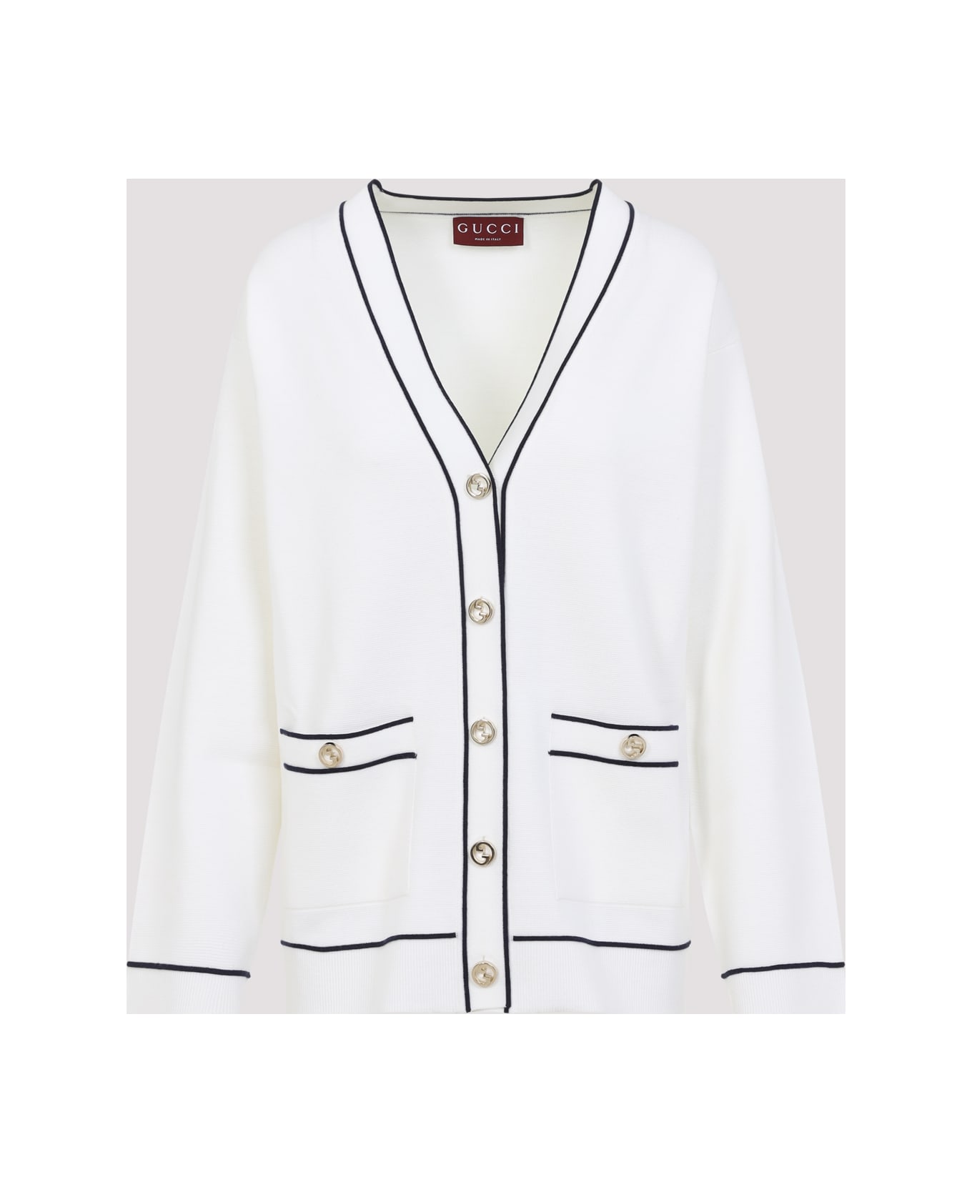 Gucci Wool Cardigan - White Blue