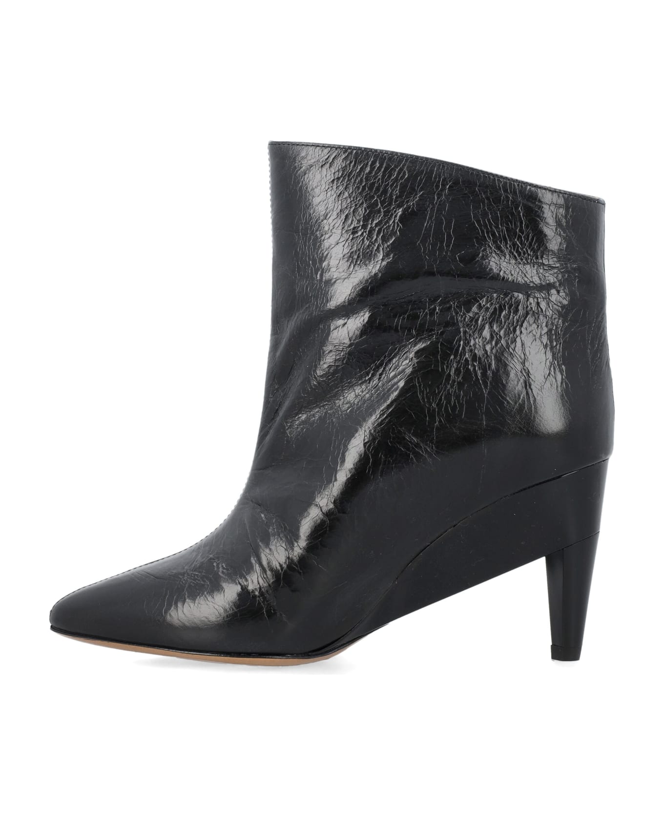 Isabel Marant Dylvee Leather Low Boots - BLACK
