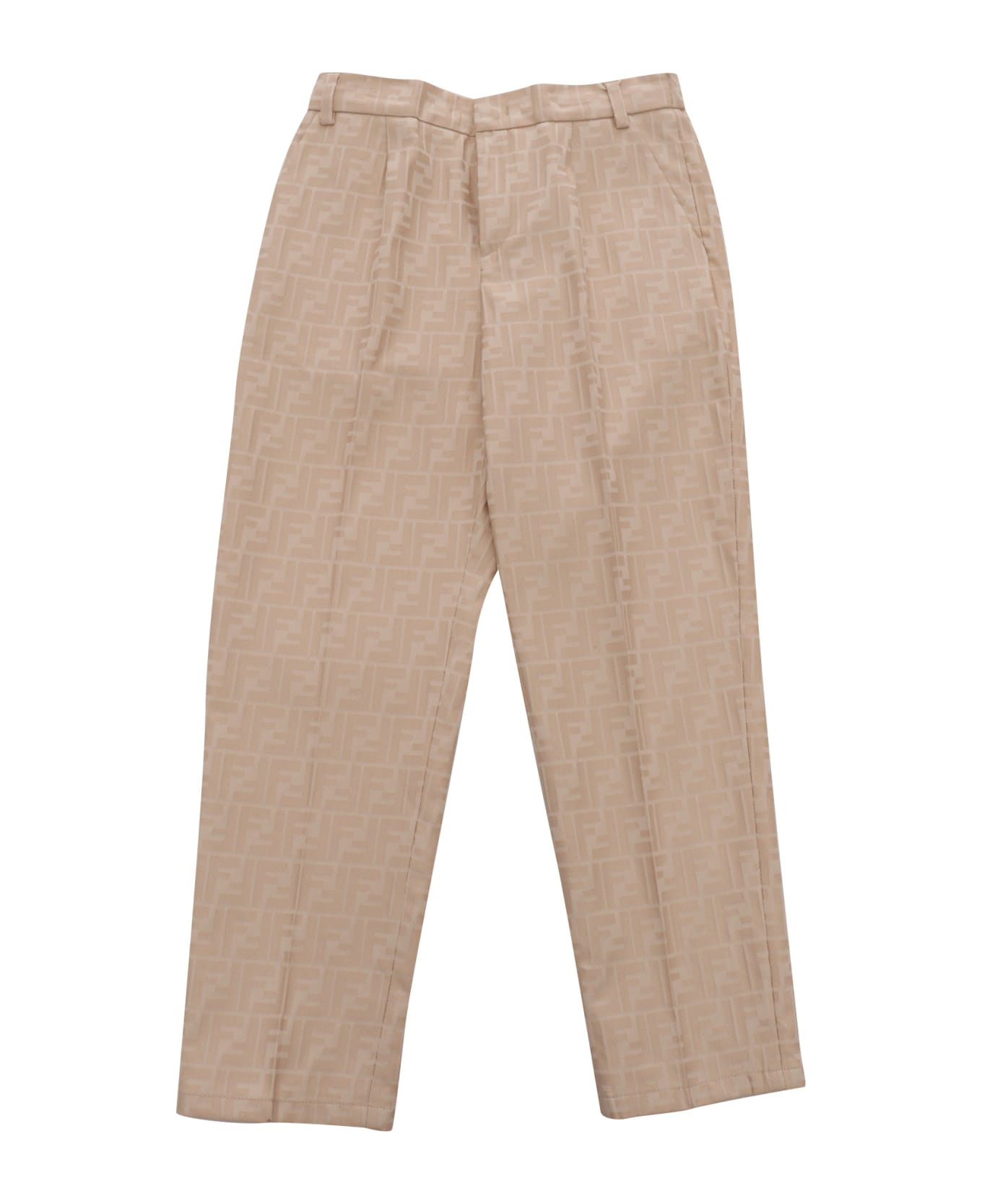 Fendi Ff Jacquard Trousers - WHITE