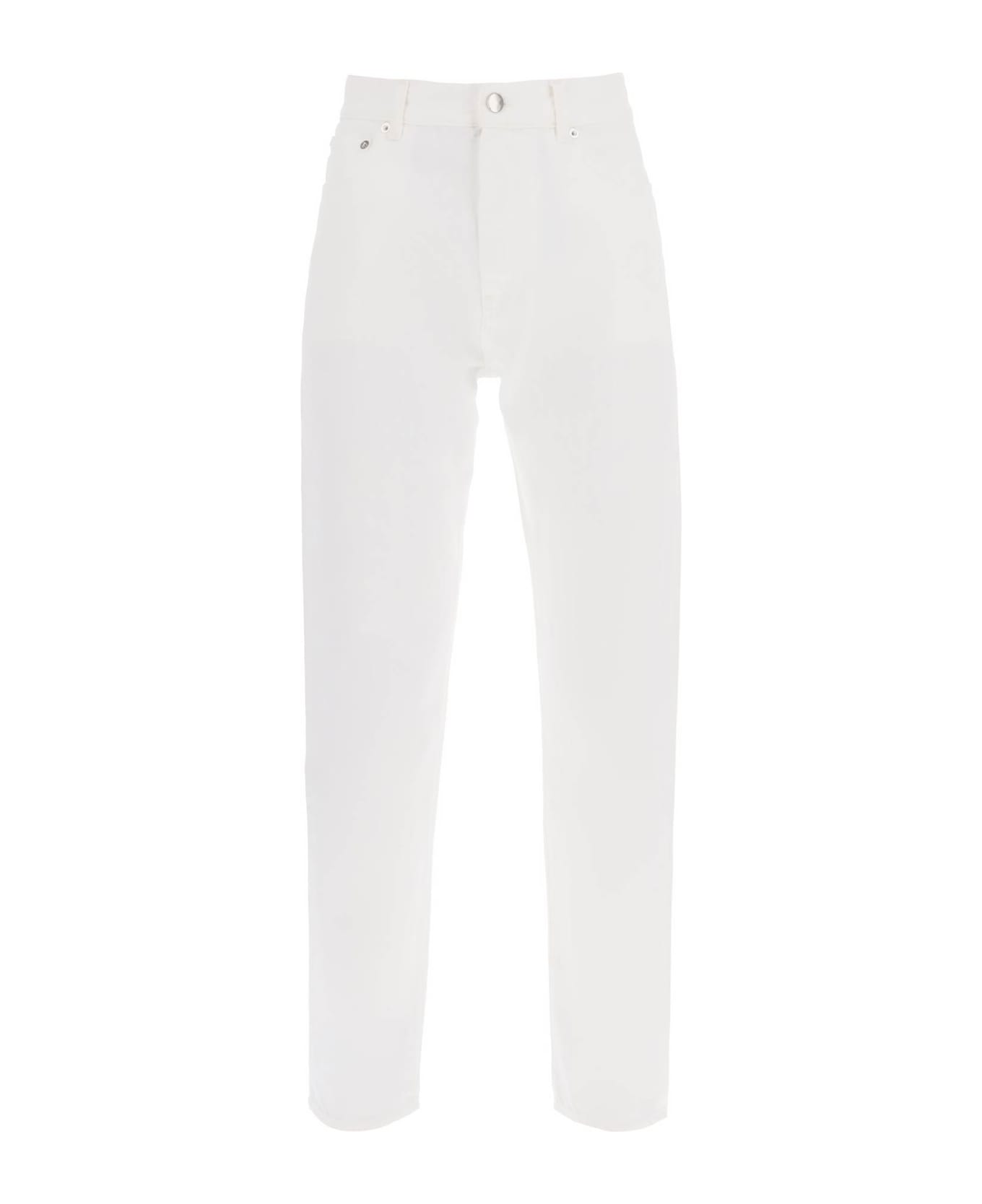Loulou Studio Cropped Straight Cut Jeans - White