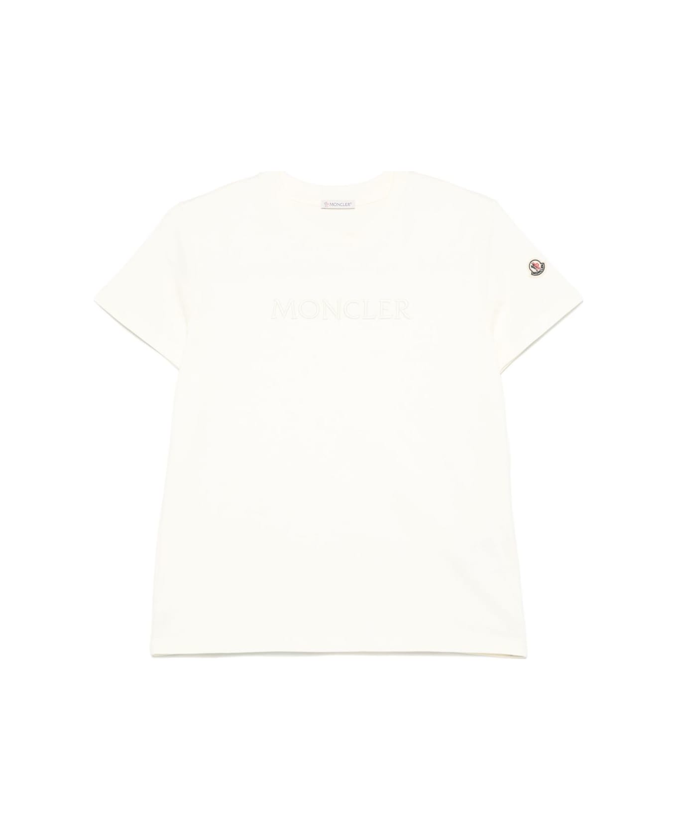Moncler Logo Cotton T-shirt - Beige