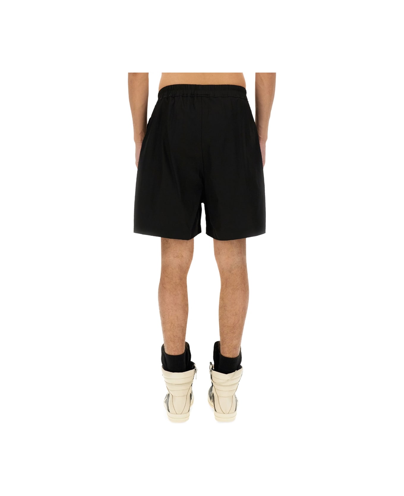 Rick Owens Cotton Bermuda Shorts - BLACK