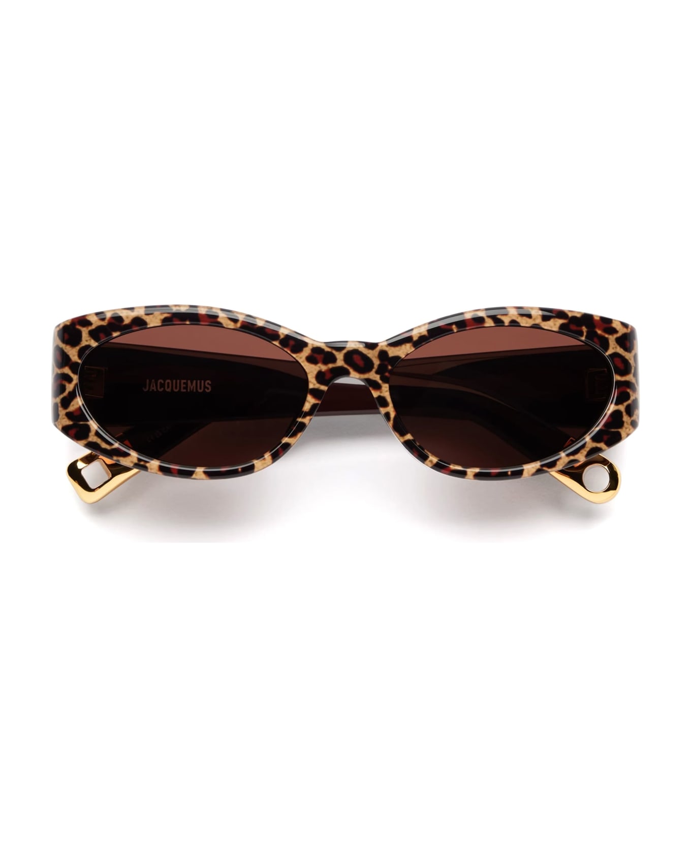 Jacquemus Ovalo - Leopard Sunglasses - brown