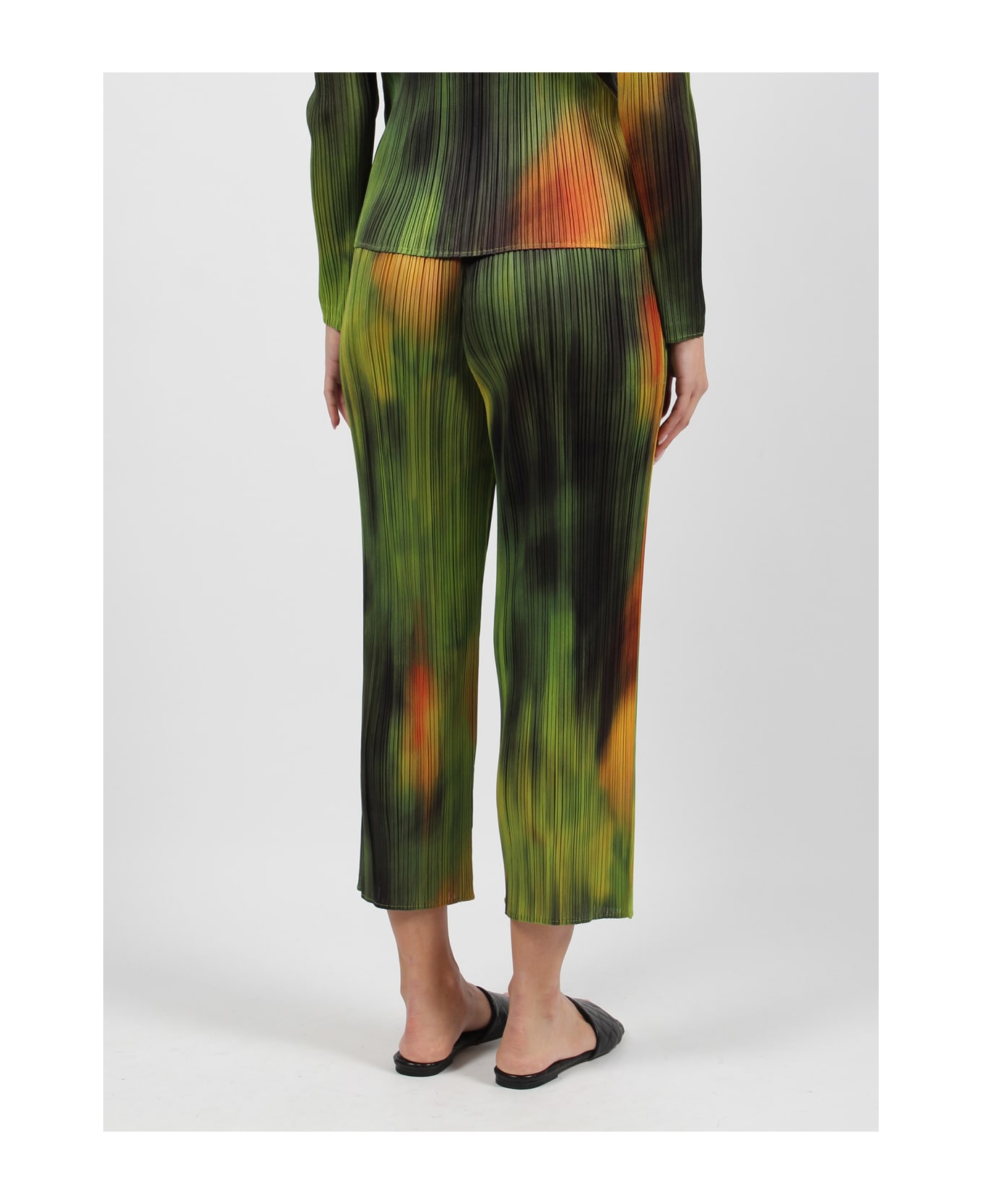 Pleats Please Issey Miyake Turnip & Spinach Trousers - MultiColour