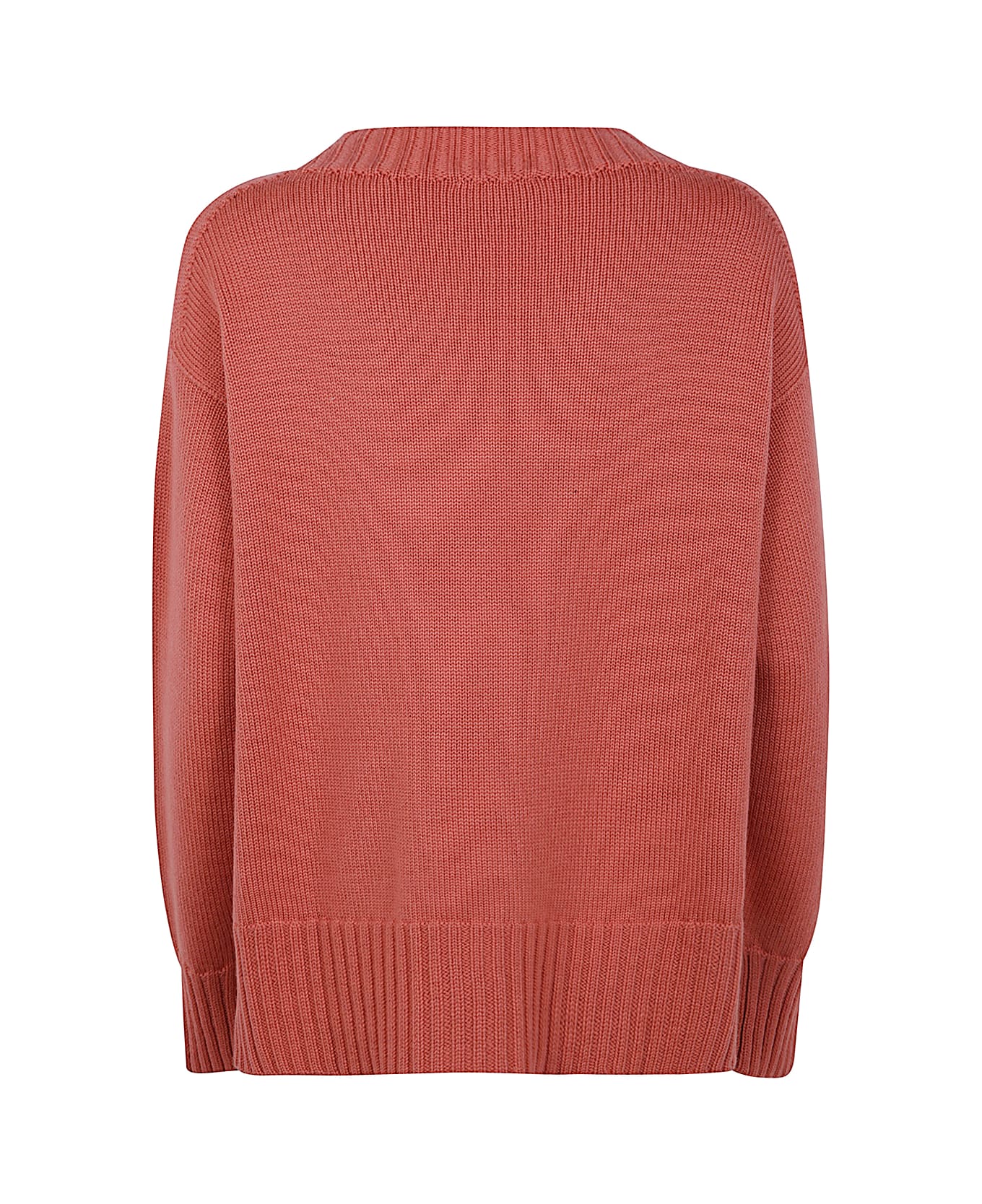 Drumohr Long Sleeves Crew Neck Oversized Sweater - Hibiscus