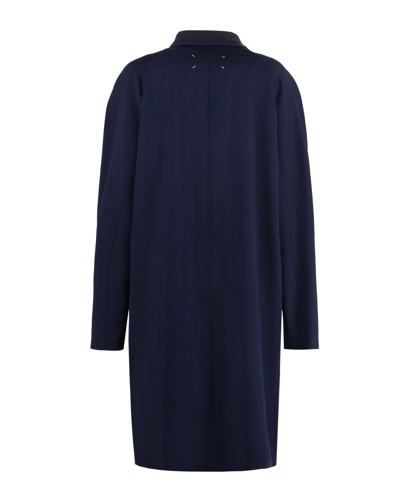 Maison Margiela Single-breasted Wool Coat - Navy Blue