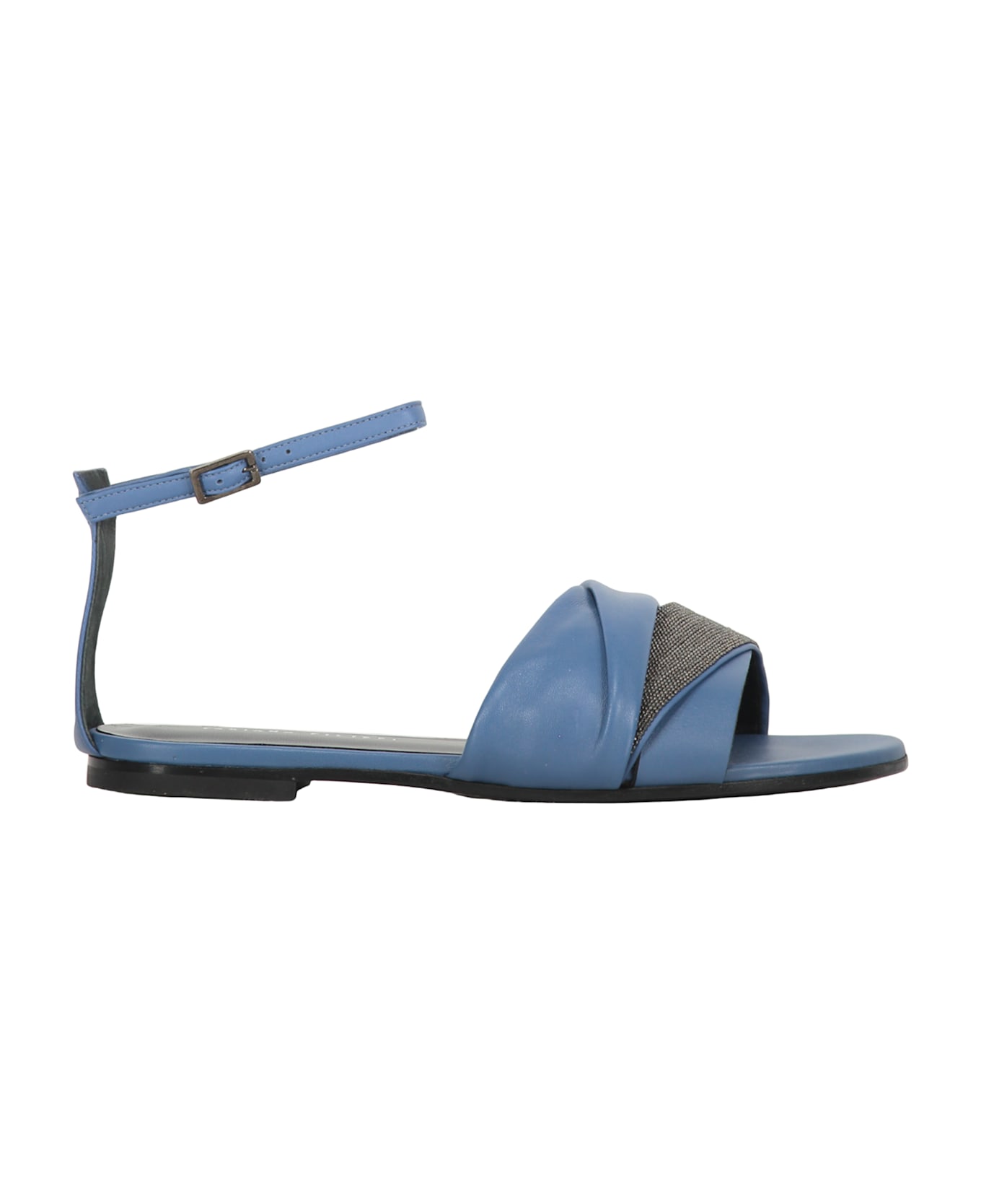 Fabiana Filippi Leather Sandals - blue