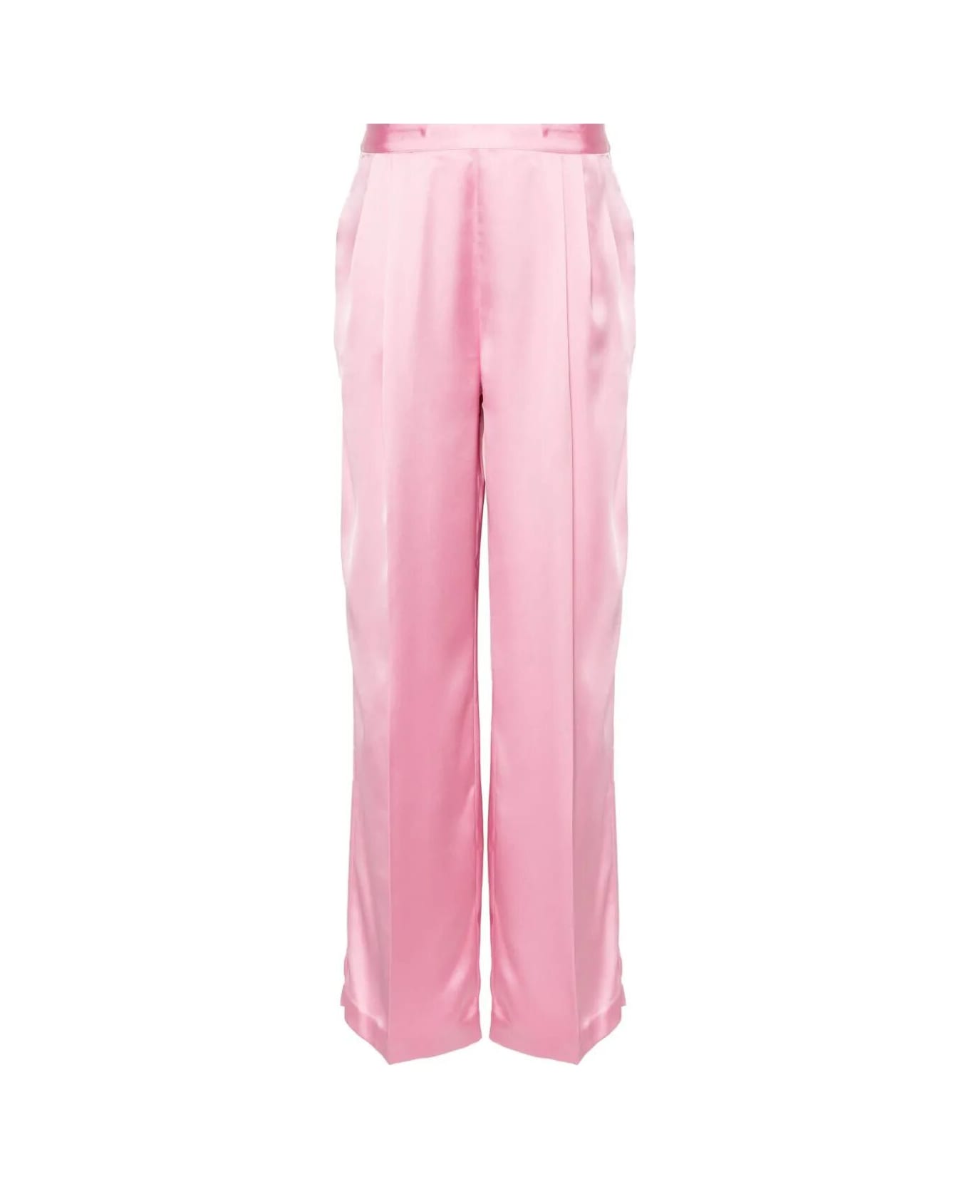TwinSet Satin Wide Leg Pants - Bright Pink