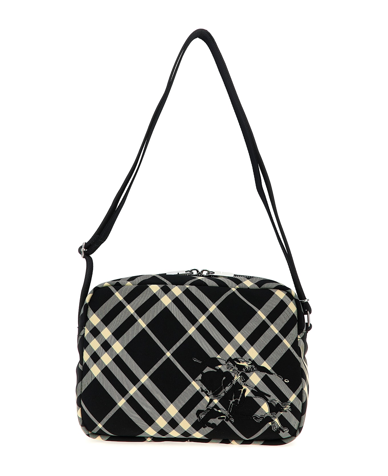 Burberry 'check' Crossbody Bag - Black  