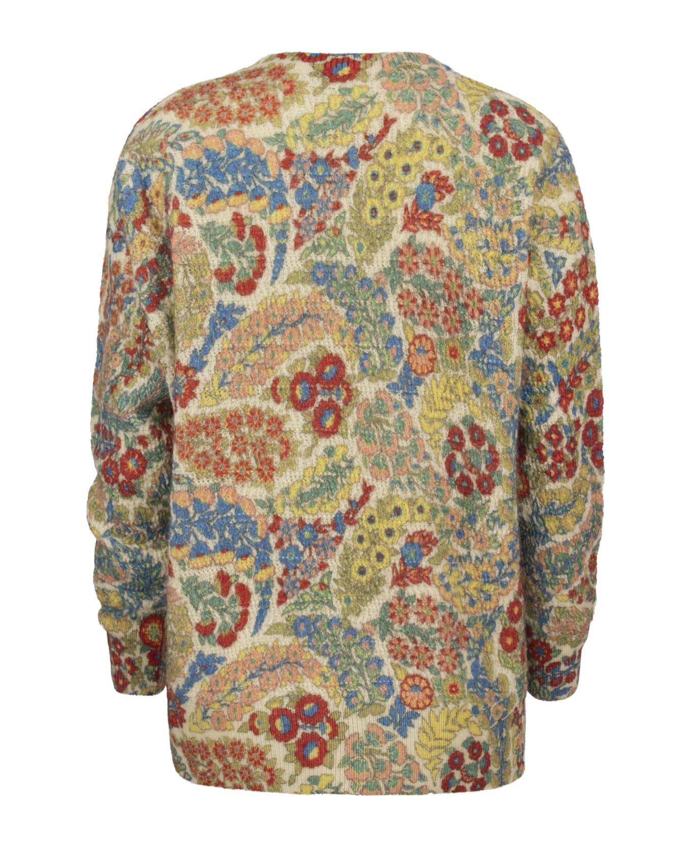 Etro Wool And Alpaca Jumper With Print - Multicolor