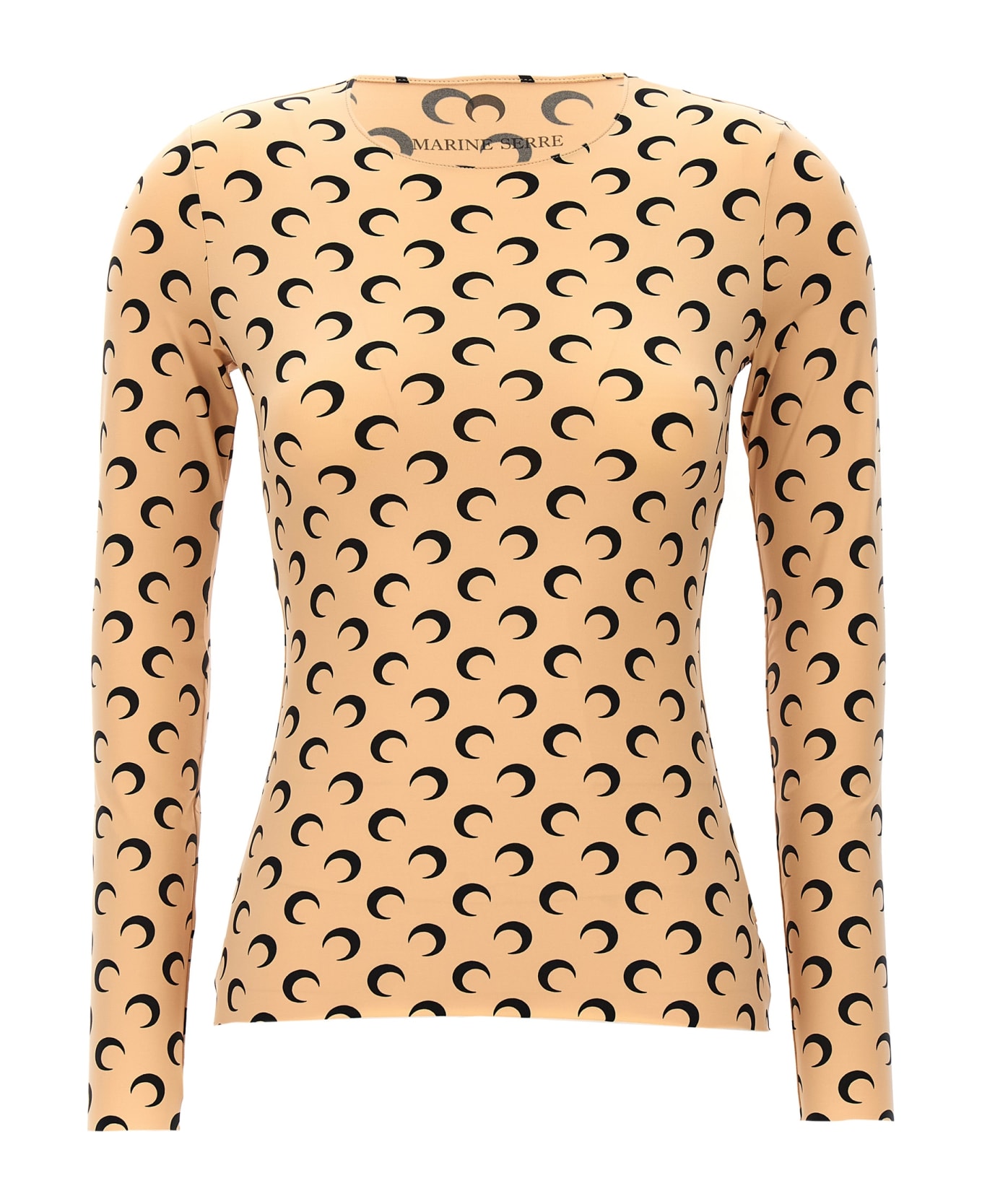 Marine Serre 
moon Printed Jersey
 Top - Beige